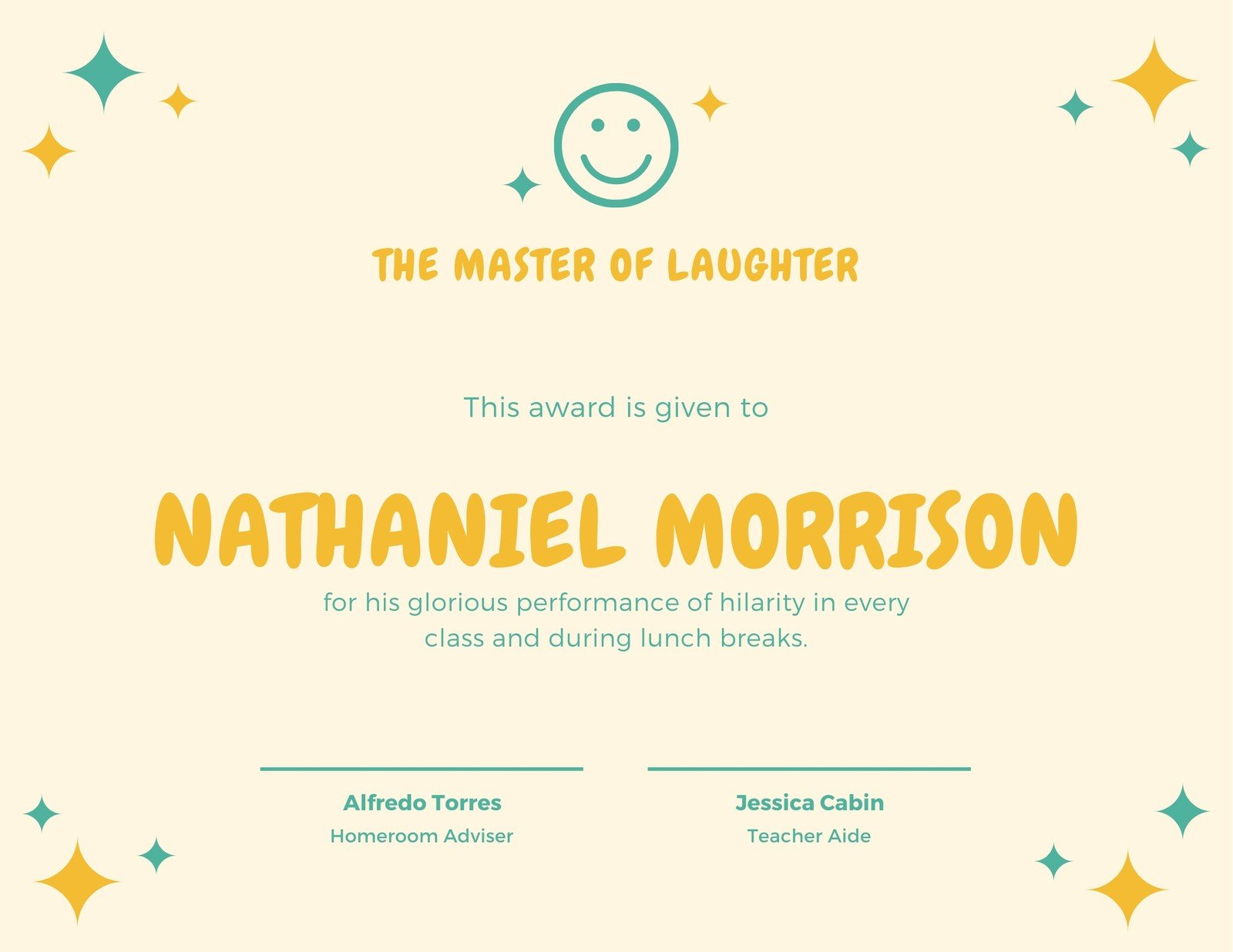 Free Custom Printable Funny Certificate Templates | Canva regarding Free Printable Funny Awards