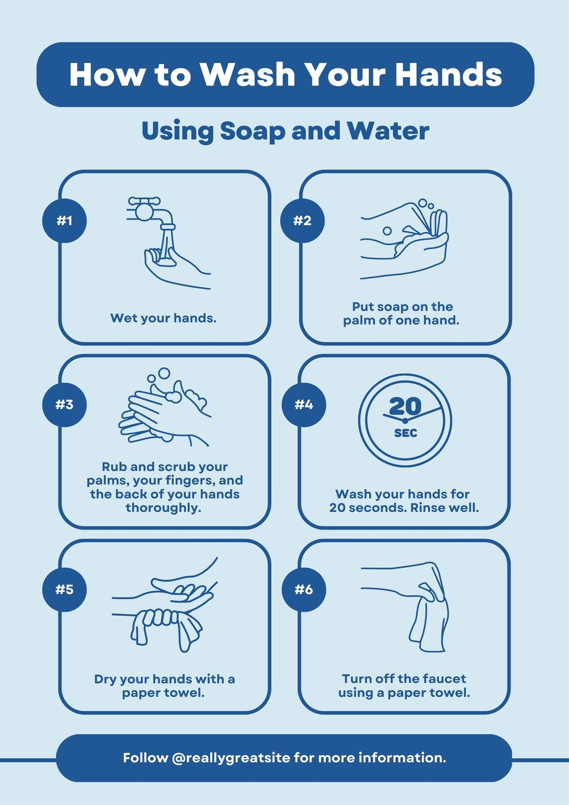 Free Customizable Handwashing Poster Templates | Canva throughout Hand Washing Chart Free Printable