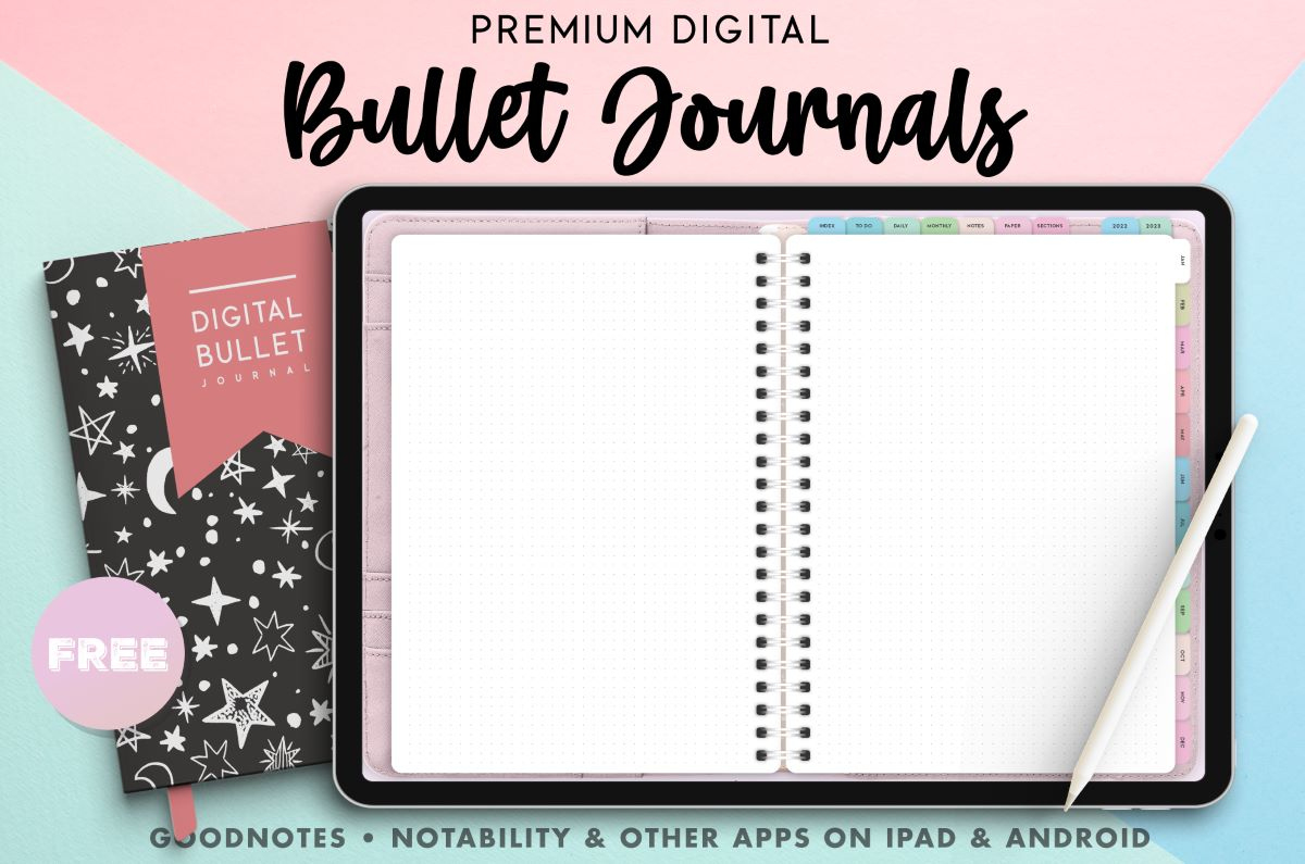 Free Digital Bullet Journal - Hyperlinked, Reusable, And Easy To regarding Goodnotes Bullet Journal Templates Free