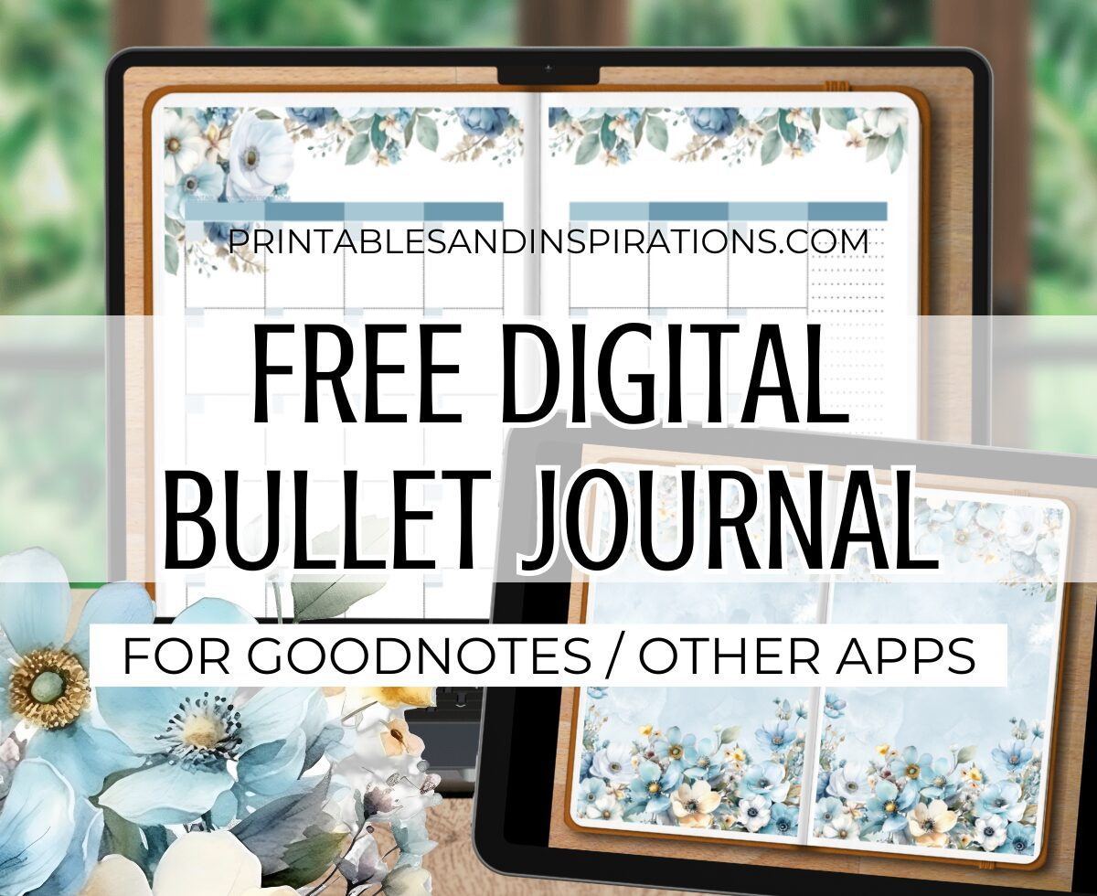Free Digital Bullet Journal Template Every Month - Printables And intended for Goodnotes Bullet Journal Templates Free
