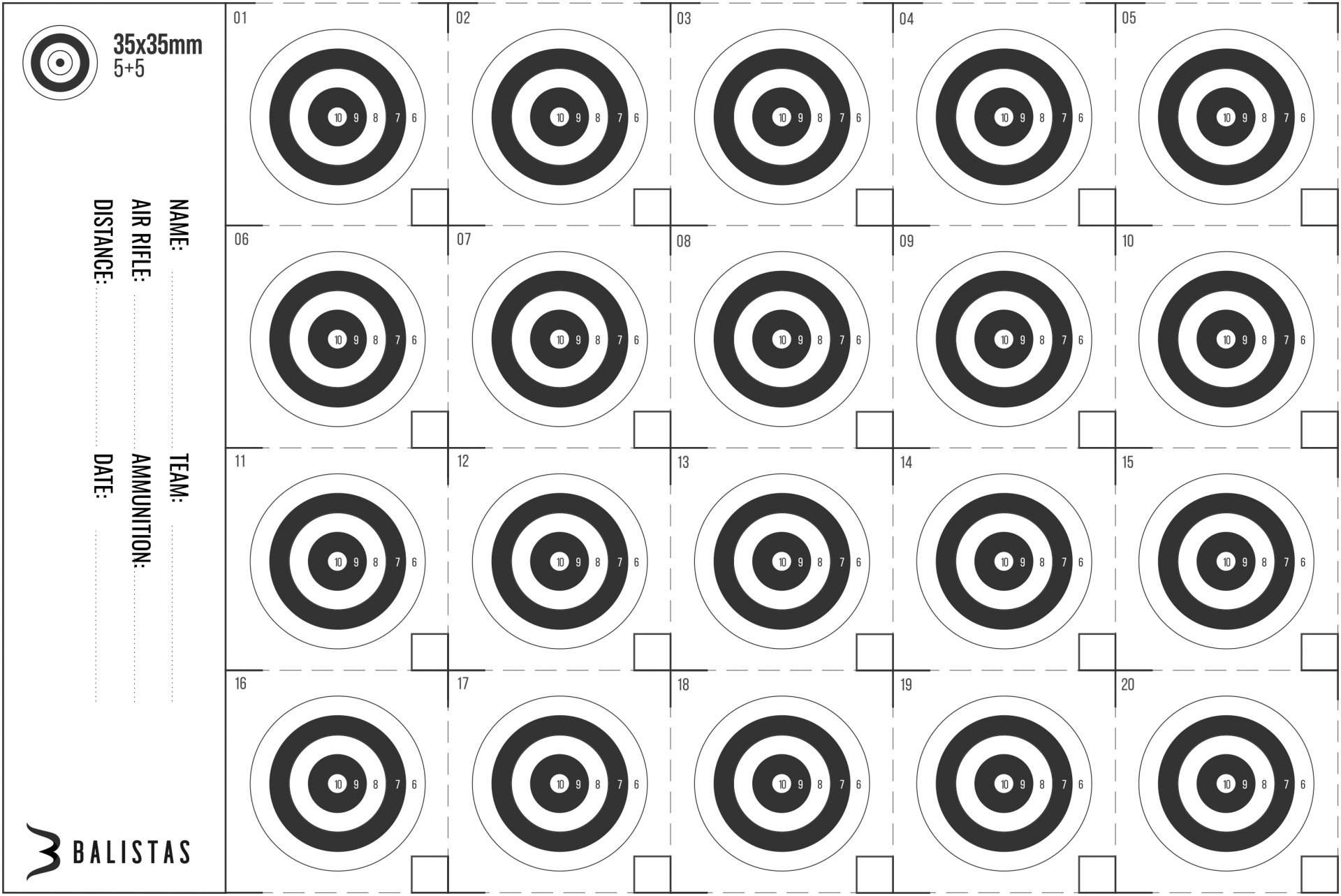 Free Downloadable Targets - For An Air Rifle, Pistol And Pcp Rifle intended for Free Printable 22Lr Targets