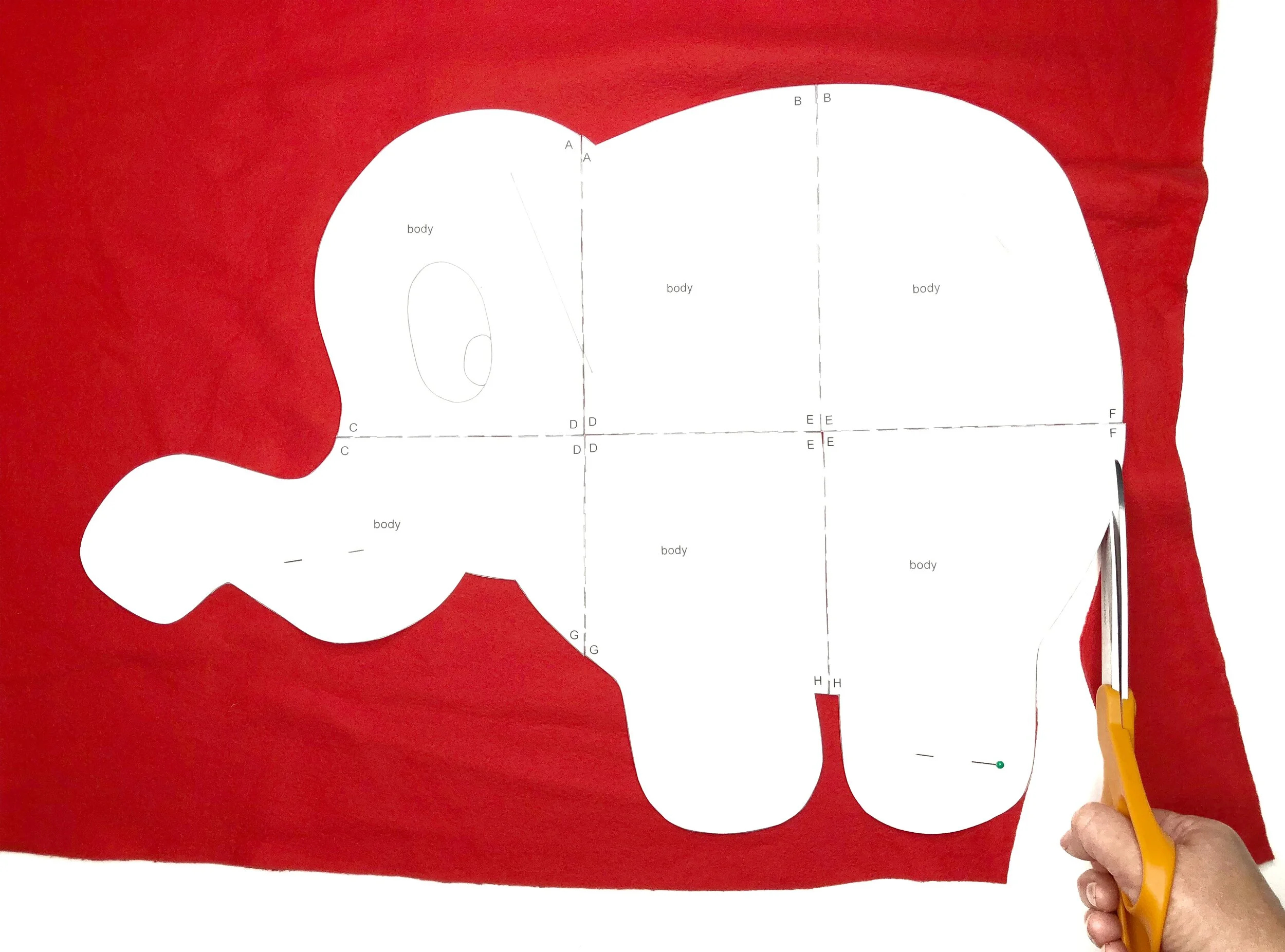 Free Elephant Pillow Sewing Pattern – Adorable Diy Plush Toy — Sew within Free Printable Elephant Sewing Patterns