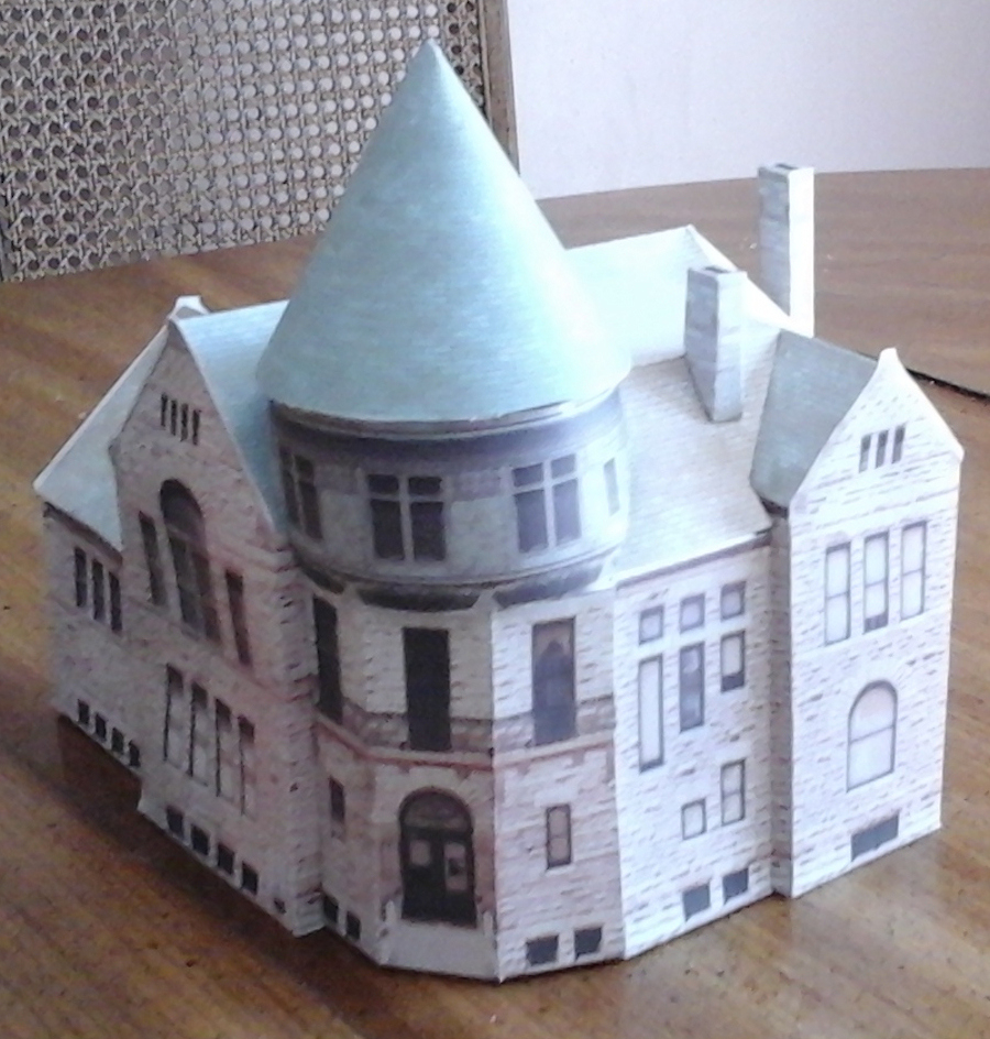 Free Ho Scale 3D Printable Paper Small Town Museum. with Free Printable Scale Model Railroad Buildings