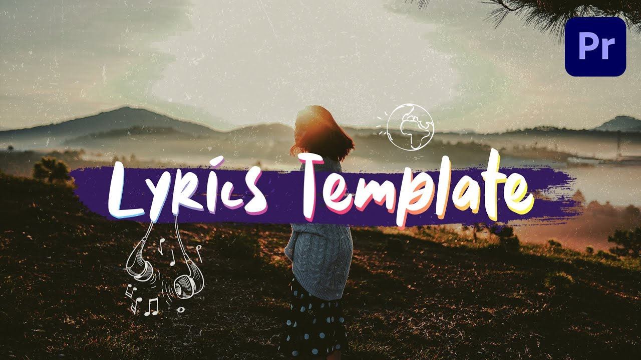 Free Lyrics Title Template | Premiere Pro for Lyric Video Template Premiere Pro Free