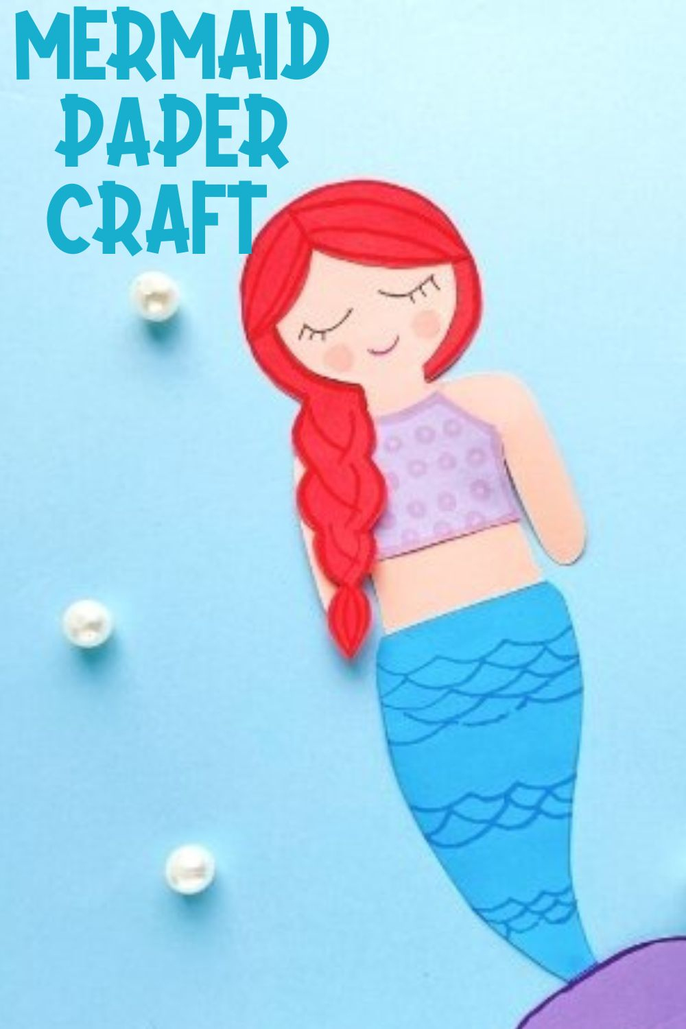 Free Mermaid Template To Print+ Easy Paper Craft – The Organized Mom with Free Printable Mermaid Tail Stencil