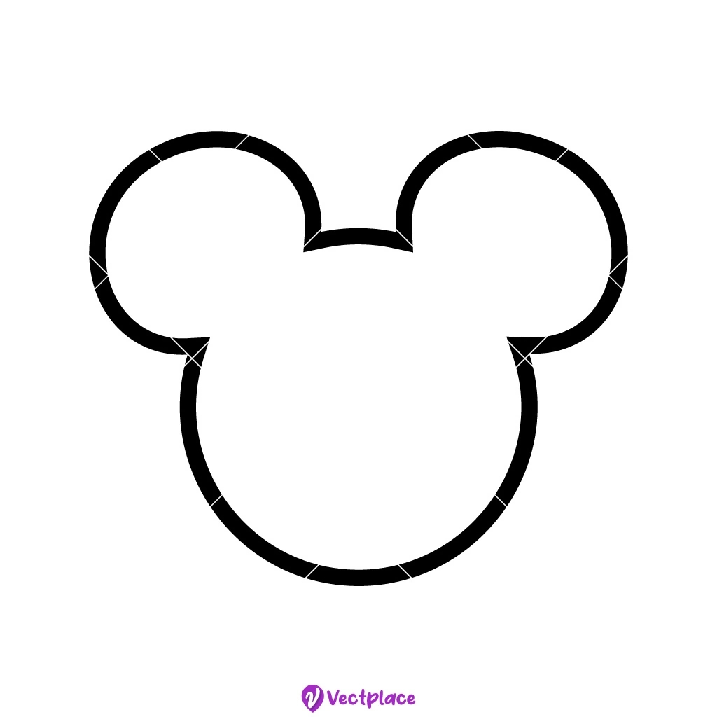 Free Mickey Mouse Head Outline Svg - Vectplace within Free Printable Mickey Mouse Head Stencils