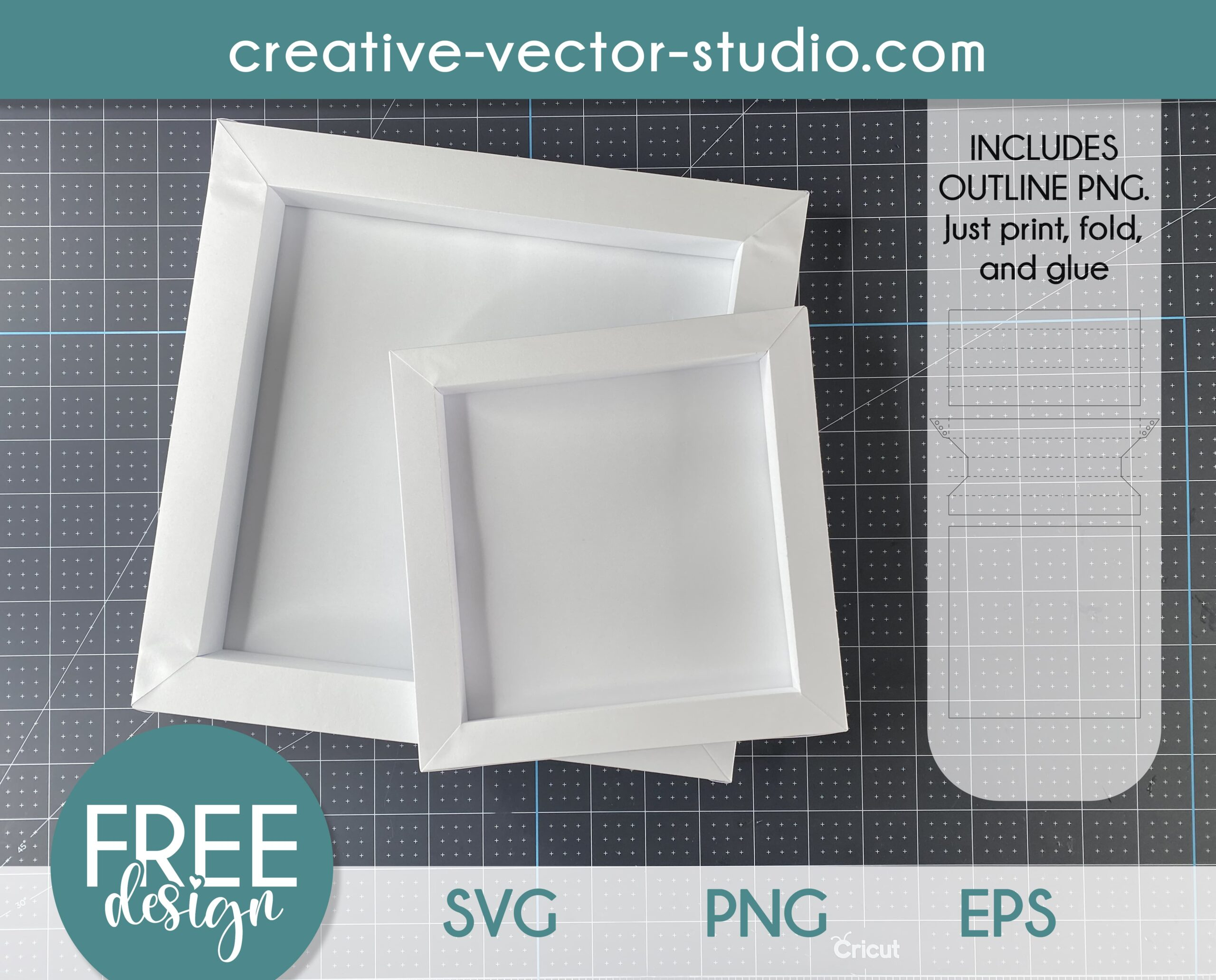 Free Paper Frame Svg Template | Creative Vector Studio within Free Printable Paper Picture Frames