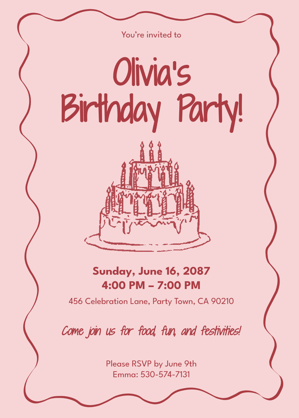 Free Party Invitation Templates, Editable And Printable within Free Birthday Party Reminder Template
