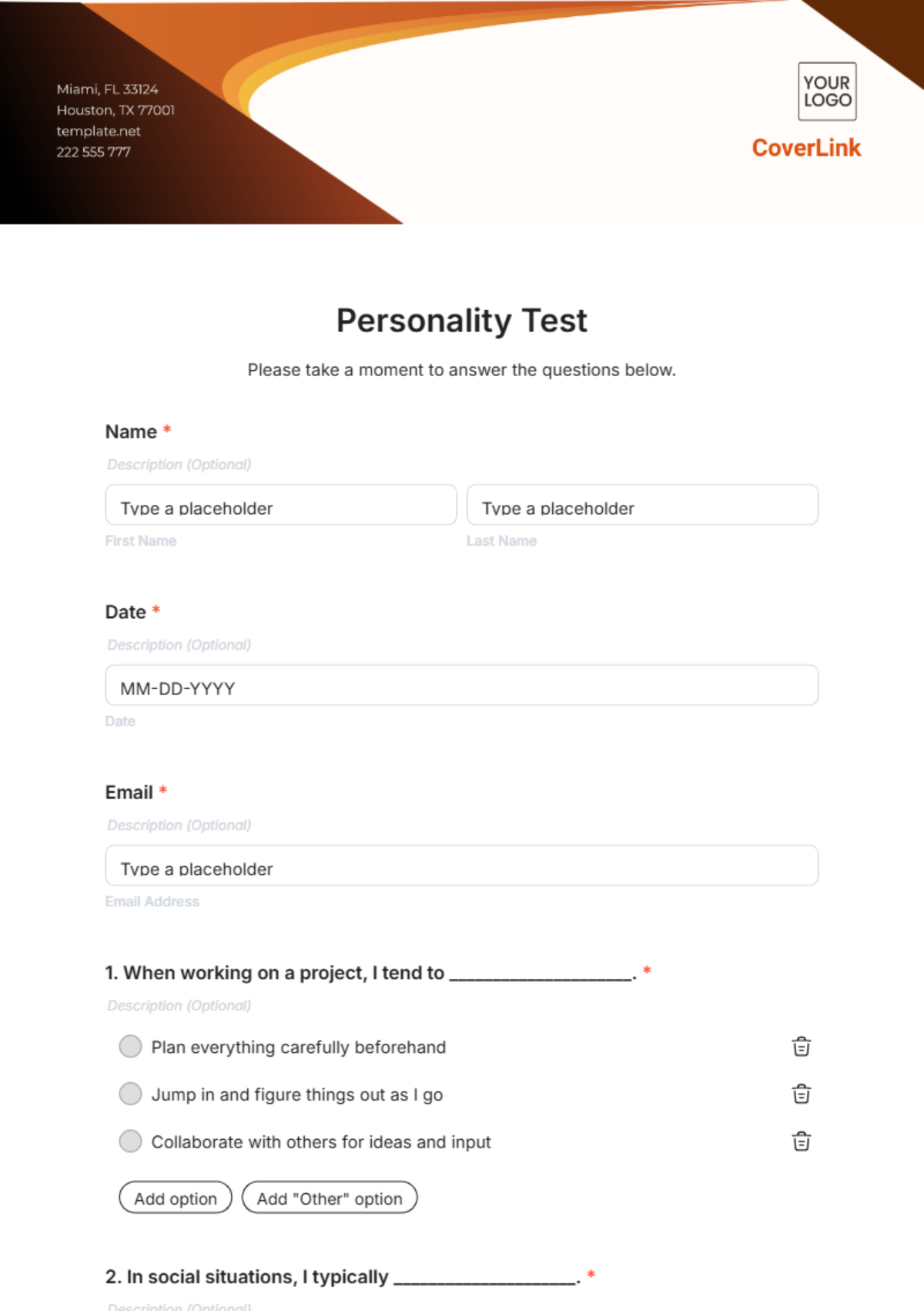 Free Pre-Employment Test Template To Edit Online with Free Printable Pre Employment Tests