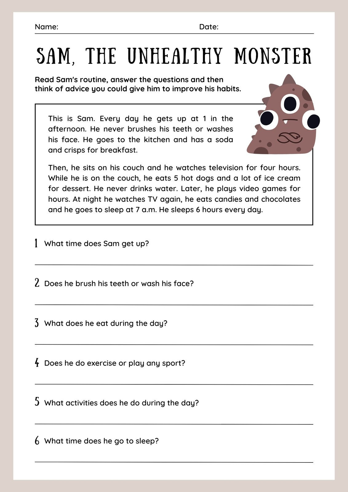 Free Printable 3Rd Grade Reading Worksheet Templates | Canva intended for Free Printable Stories For 3Rd Graders