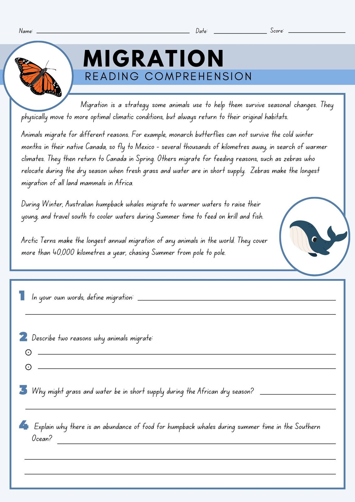 Free Printable 3Rd Grade Reading Worksheet Templates | Canva throughout Free Printable Stories For 3rd Graders