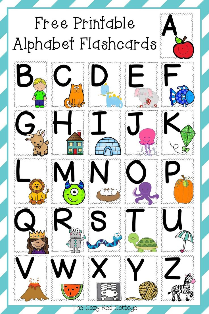 Free Printable Alphabet Flashcards in Free Printable Alphabet Flash Cards