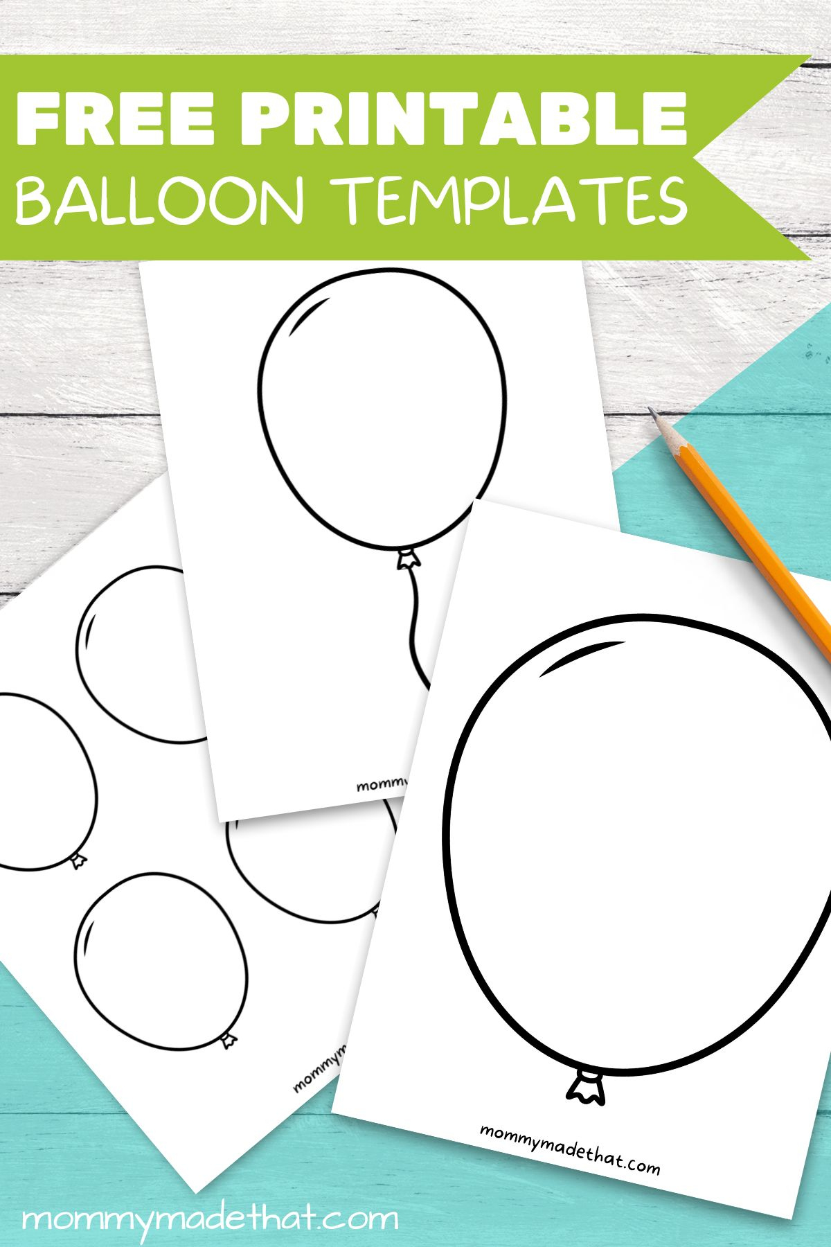 Free Printable Balloon Templates (Different Sizes!!) inside Free Printable Balloon Stencils