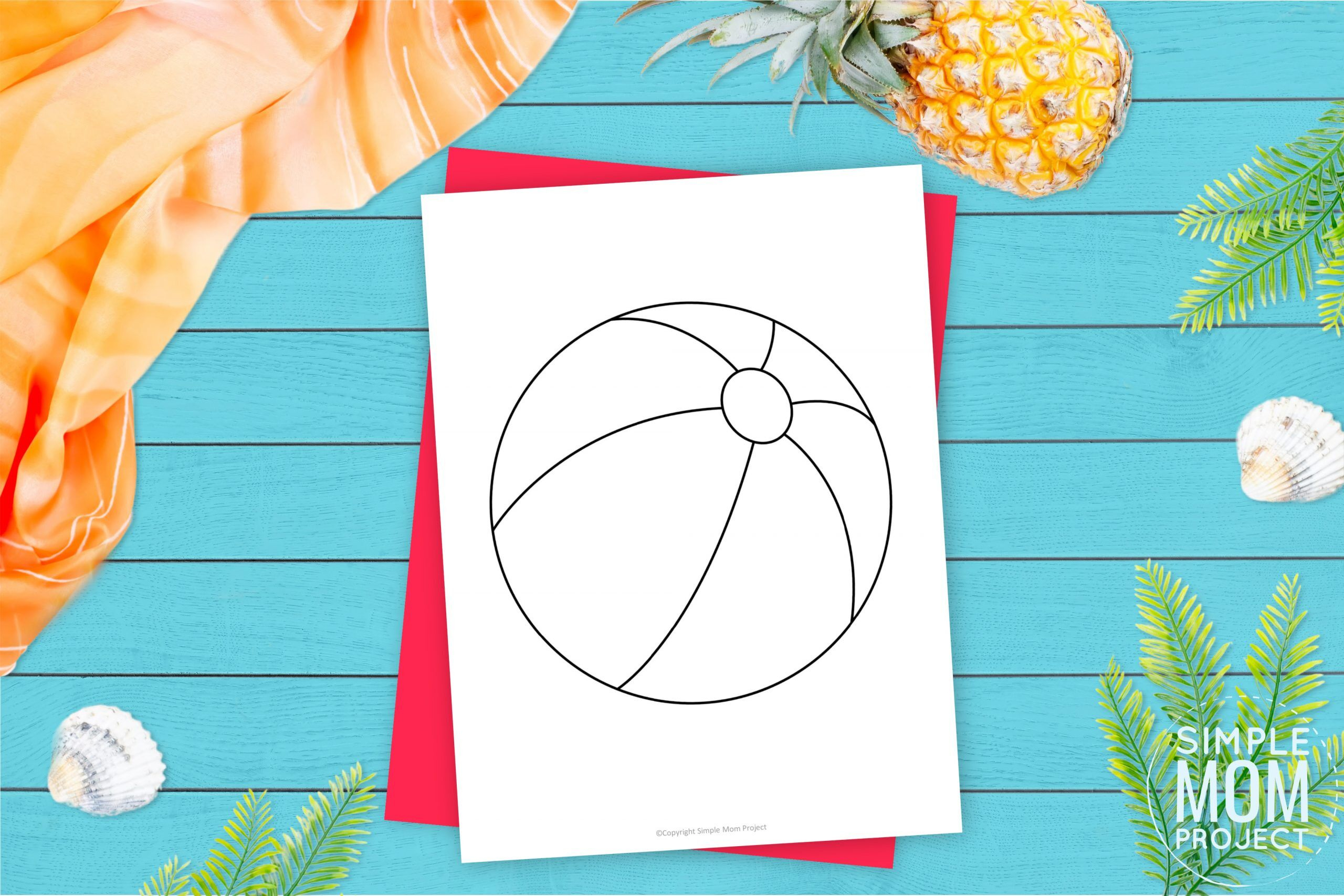 Free Printable Beach Ball Template – Simple Mom Project intended for Free Printable Beach Ball Pattern