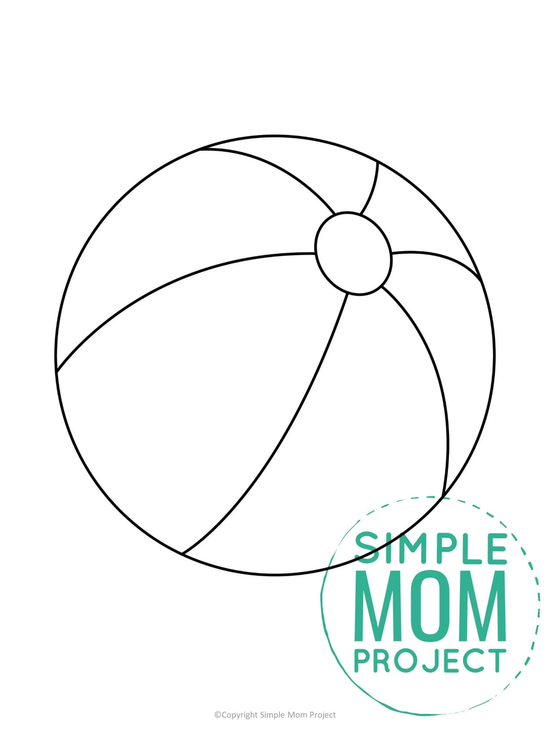 Free Printable Beach Ball Template – Simple Mom Project regarding Free Printable Beach Ball Pattern