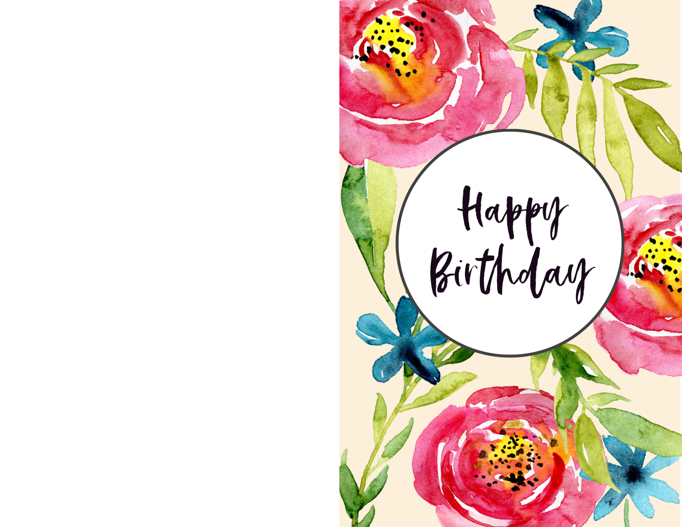 Free Printable Birthday Cards - Paper Trail Design throughout Foldable Free Printable Birthday Cards