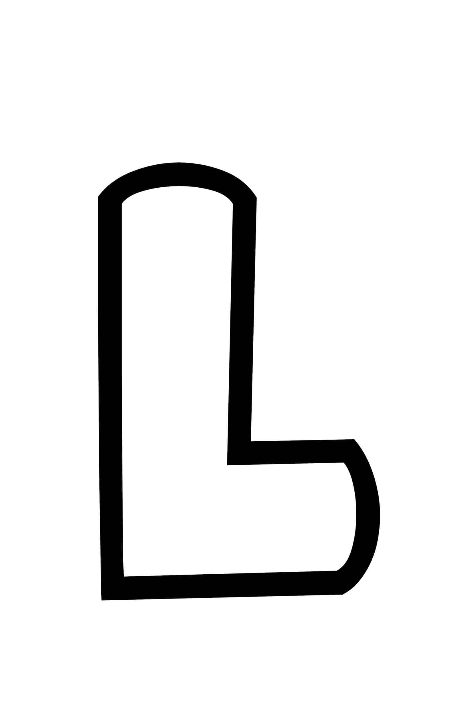 Free Printable Bubble Letter Stencils: Bubble Letter L pertaining to Free Printable Letter L Stencil