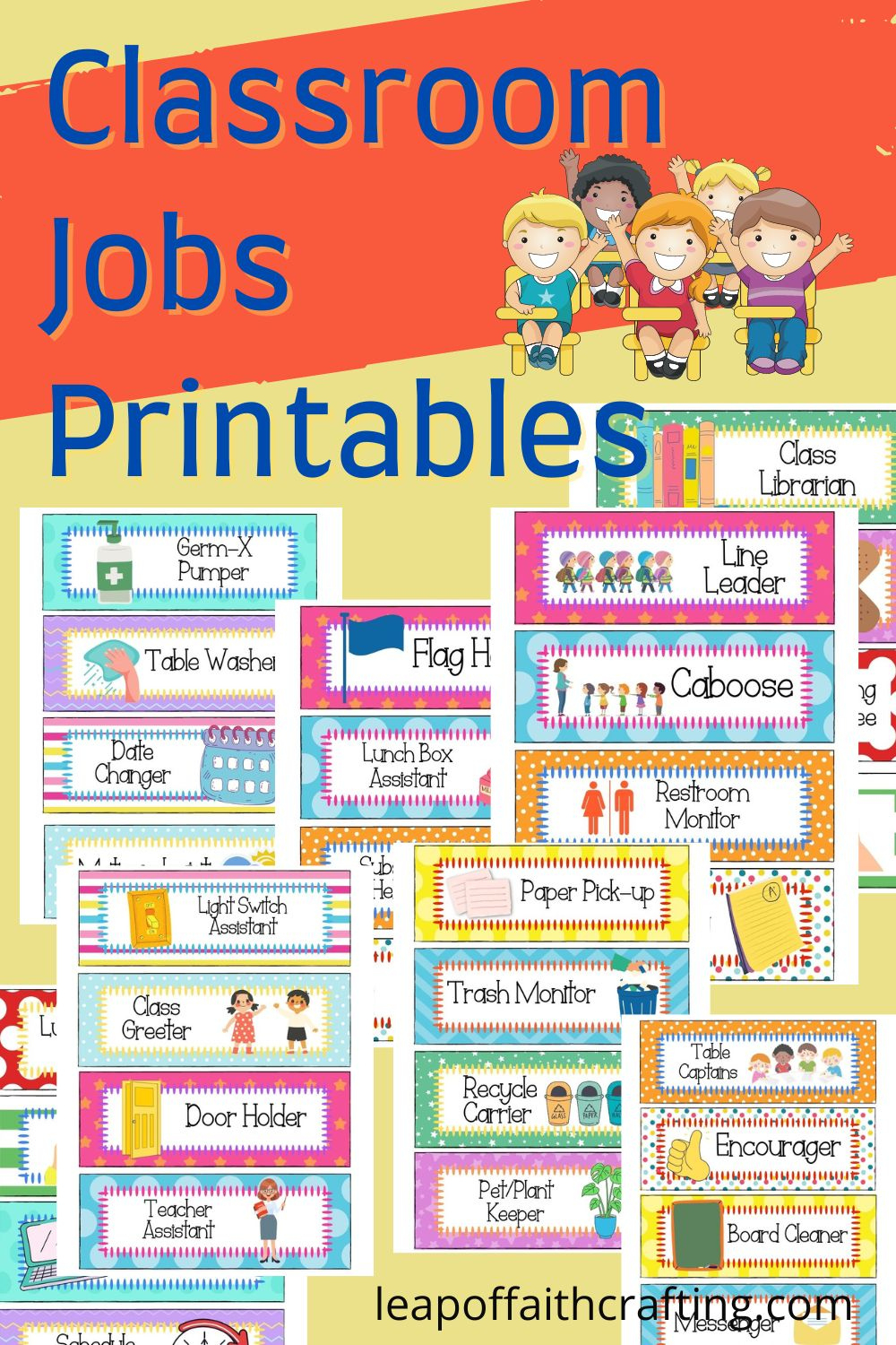 Free Printable Classroom Jobs Pdf To Use Now! - Leap Of Faith Crafting throughout Classroom Jobs Printables Free