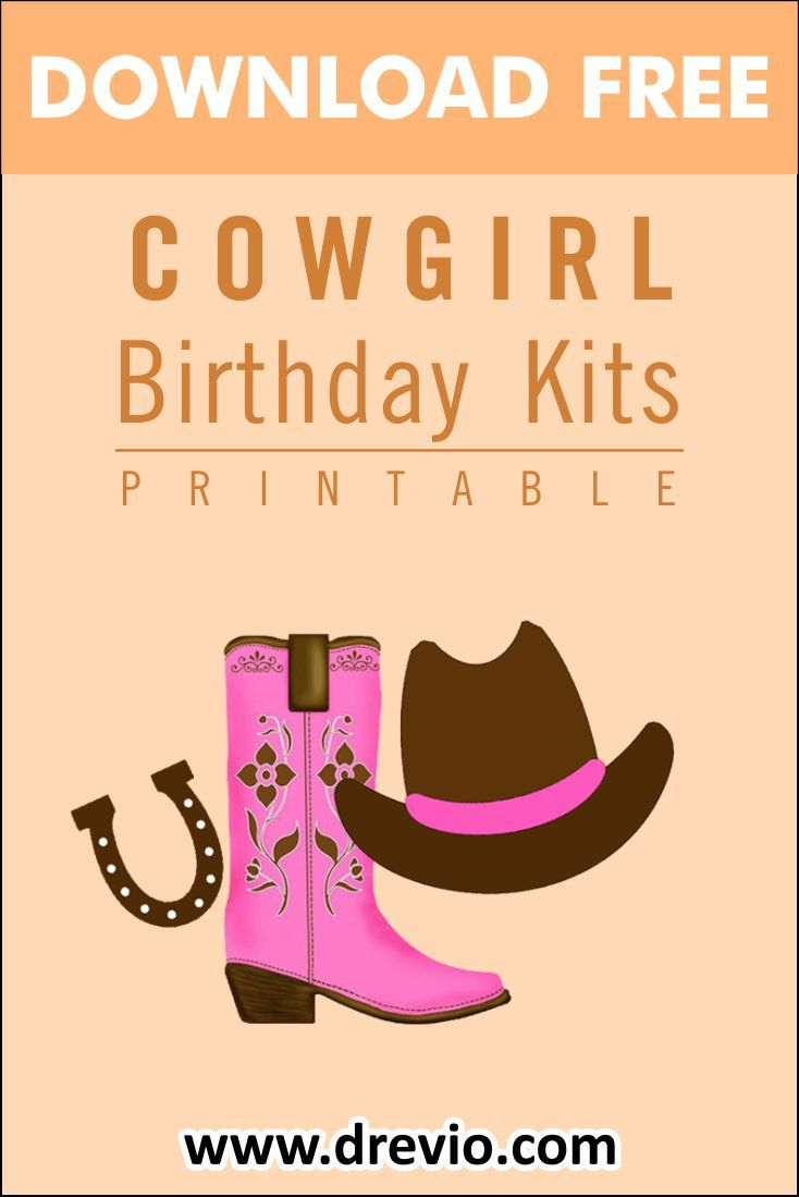 Free Printable) – Cowgirl Birthday Party Kits Templates in Cowgirl Free Printables