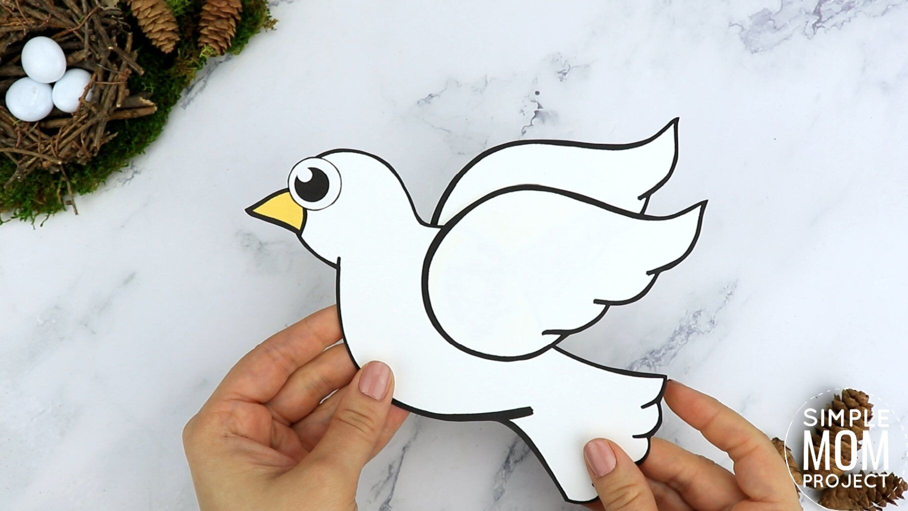 Free Printable Cut And Paste Dove Craft For Kids With Dove for Free Printable Dove Template