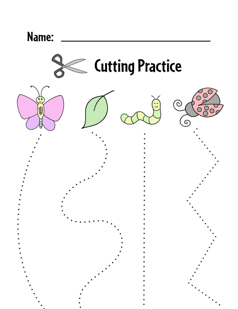 Free Printable Cutting Worksheets For Preschoolers ⋆ The Hollydog in Free Preschool Cutting Printables