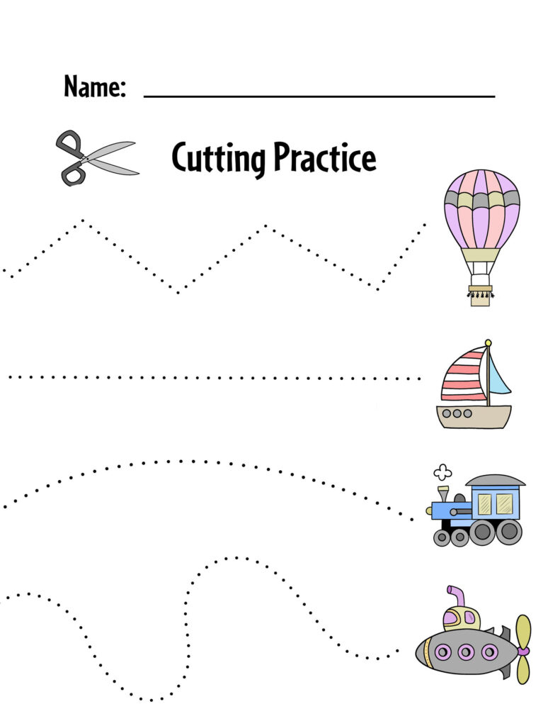 Free Printable Cutting Worksheets For Preschoolers ⋆ The Hollydog inside Free Preschool Cutting Printables