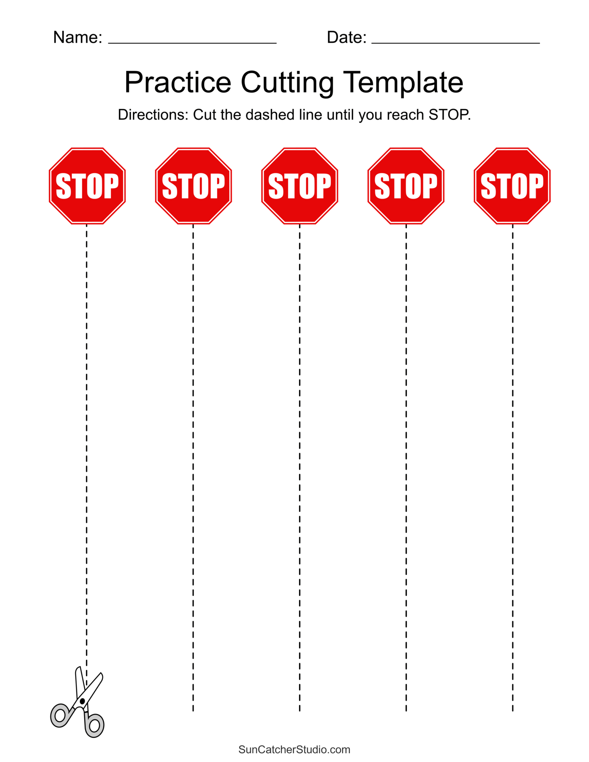 Free Printable Cutting Worksheets For Preschoolers – Free in Free Preschool Cutting Printables
