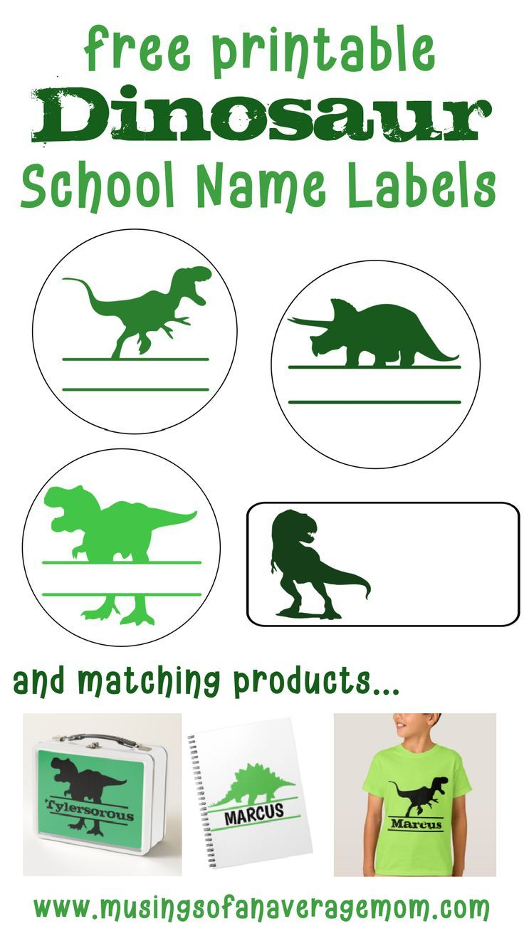 Free Printable Dinosaur School Name Labels inside Dinosaur Name Tag Free Printable