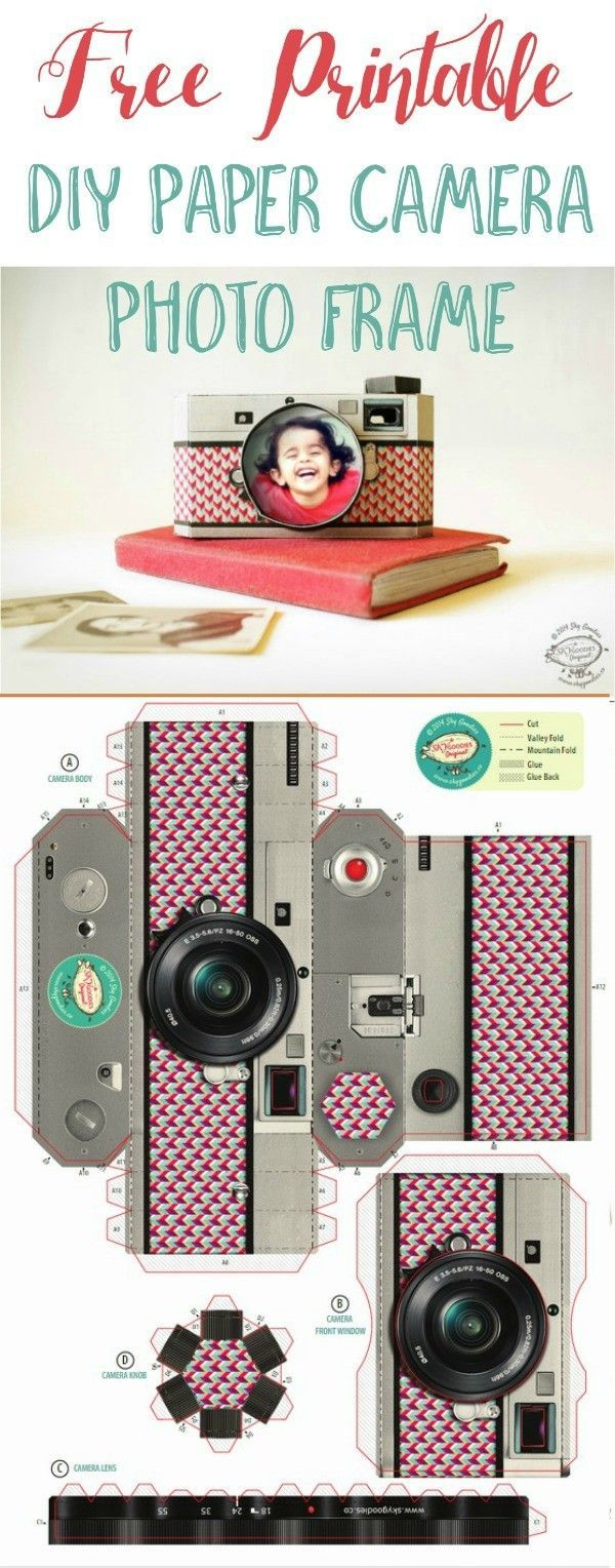 Free Printable Diy Paper Camera Photo Frame inside Free Printable Paper Camera Template