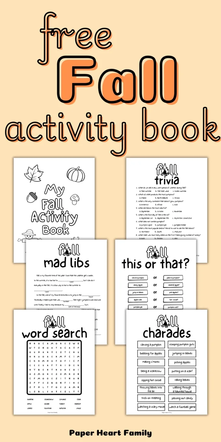 Free Activity Book Printable