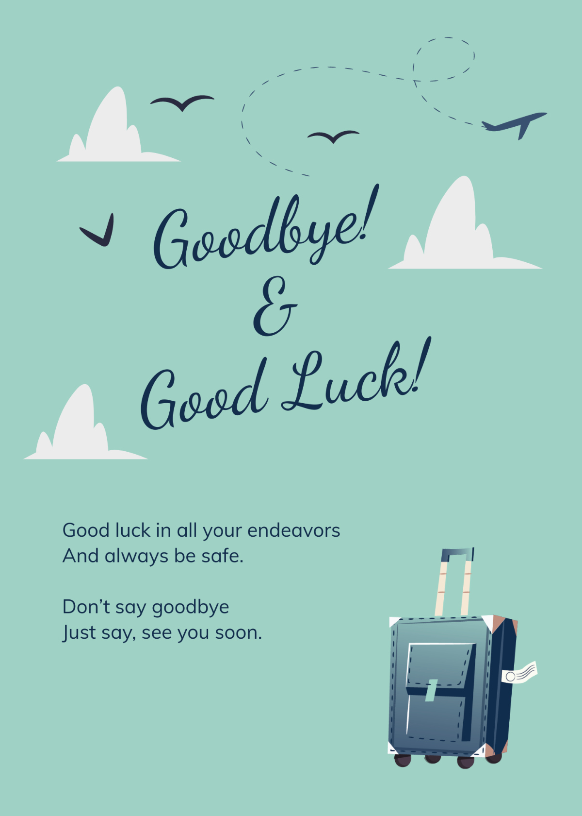 Free Printable Farewell Card Template To Edit Online intended for Free Printable Farewell Cards