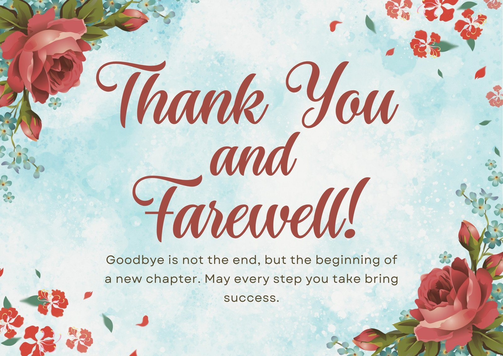 Free, Printable Farewell Card Templates To Personalize Online | Canva with Free Printable Farewell Cards