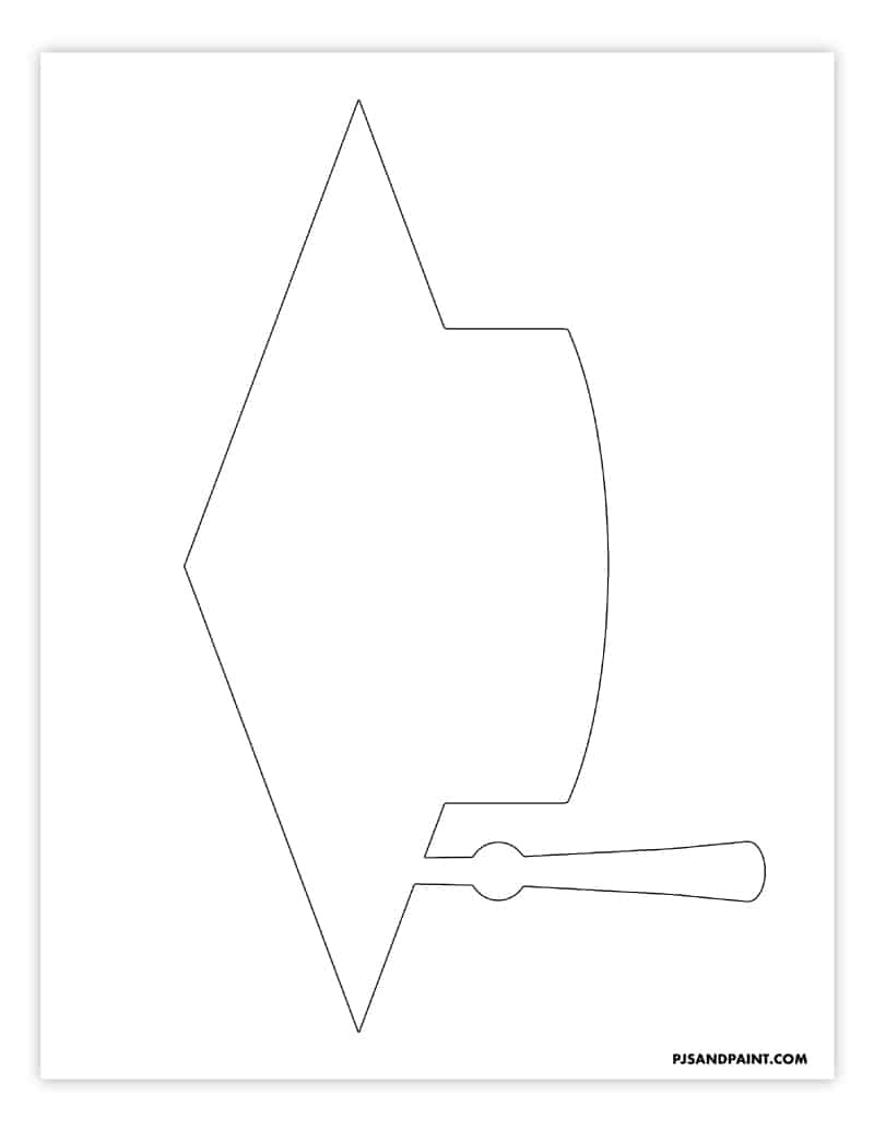 Free Printable Graduation Cap Template - 2 Sizes - Pjs And Paint with regard to Free Printable Cap and Gown