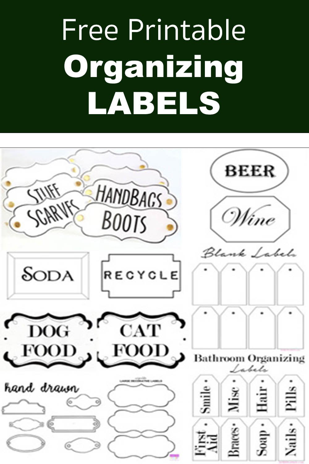 Free Printable Labels To Organize Your Stuff - In My Own Style with regard to Free Printable File Cabinet Labels