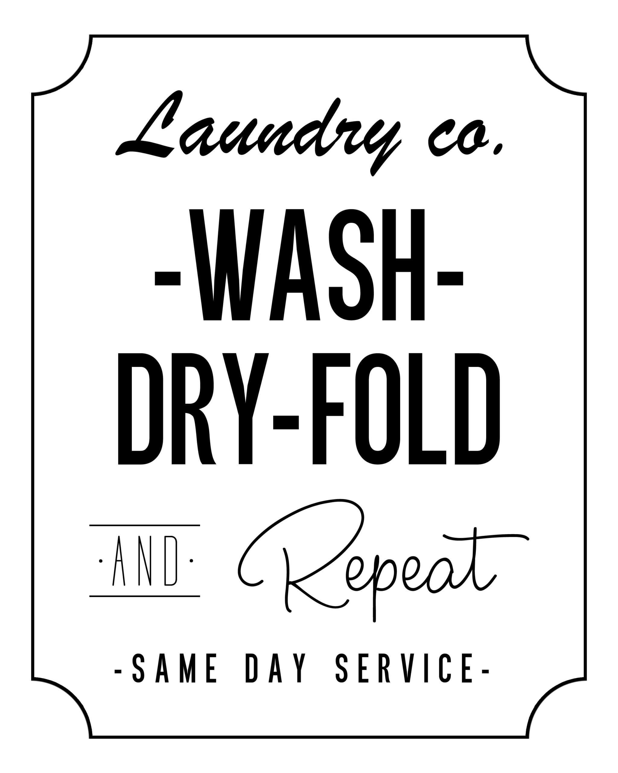 Free Printable Laundry Room Wall Art | The Cottage Market with Free Laundry Sign Printables