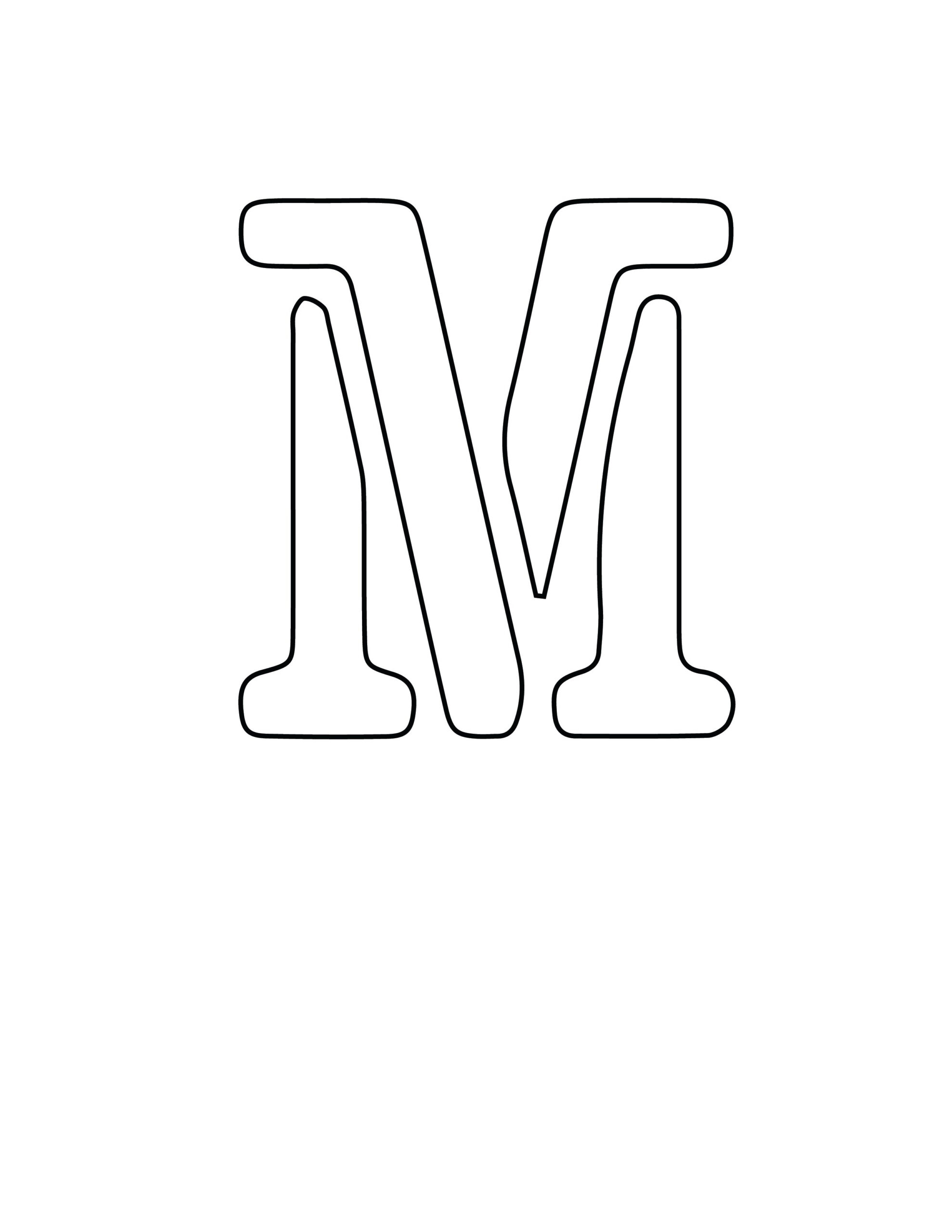 Free Printable Letter Stencils: Letter M Stencil intended for Letter M Printable Alphabet Stencil Templates