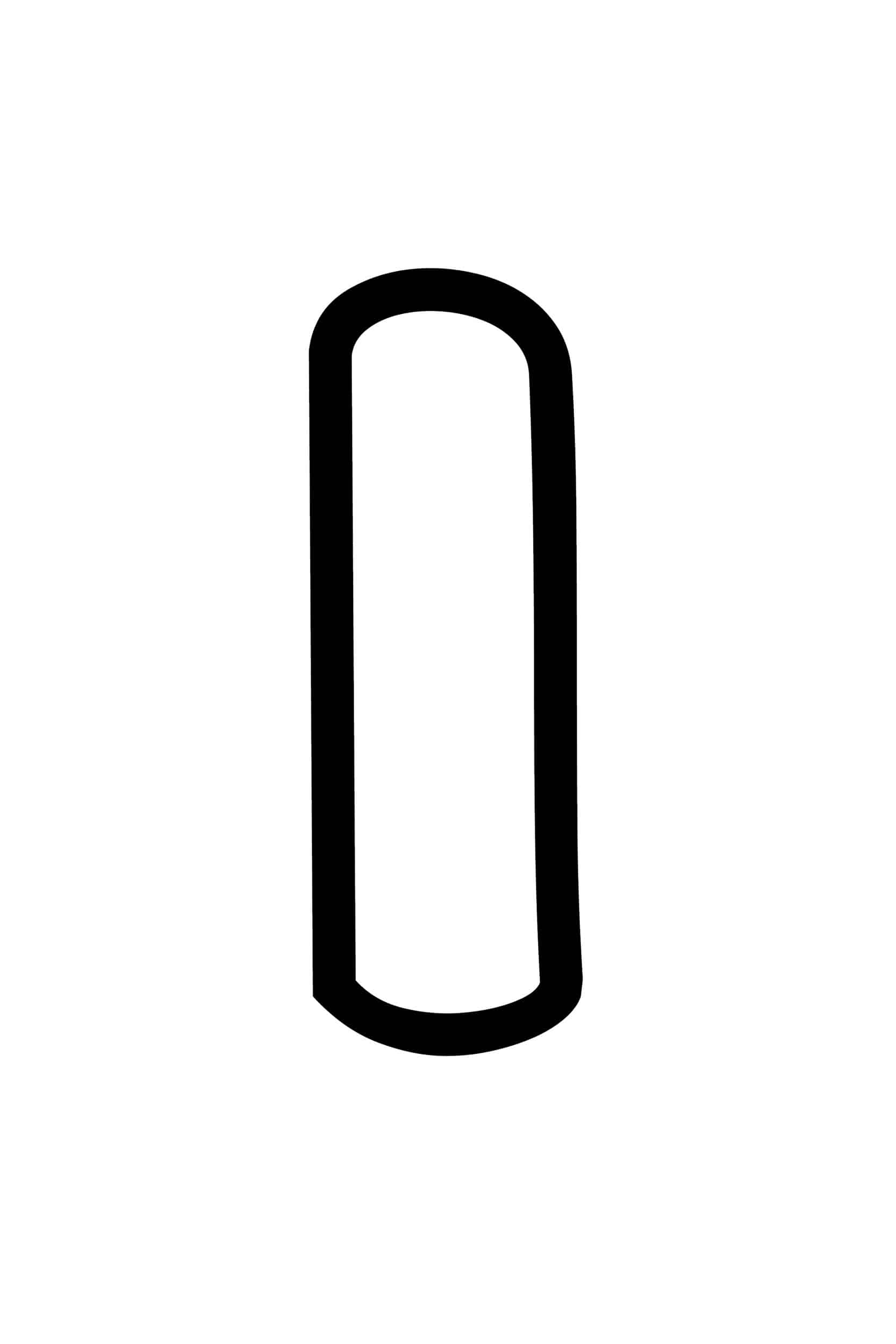 Free Printable Lowercase L Bubble Letter Stencil with Free Printable Letter L Stencil