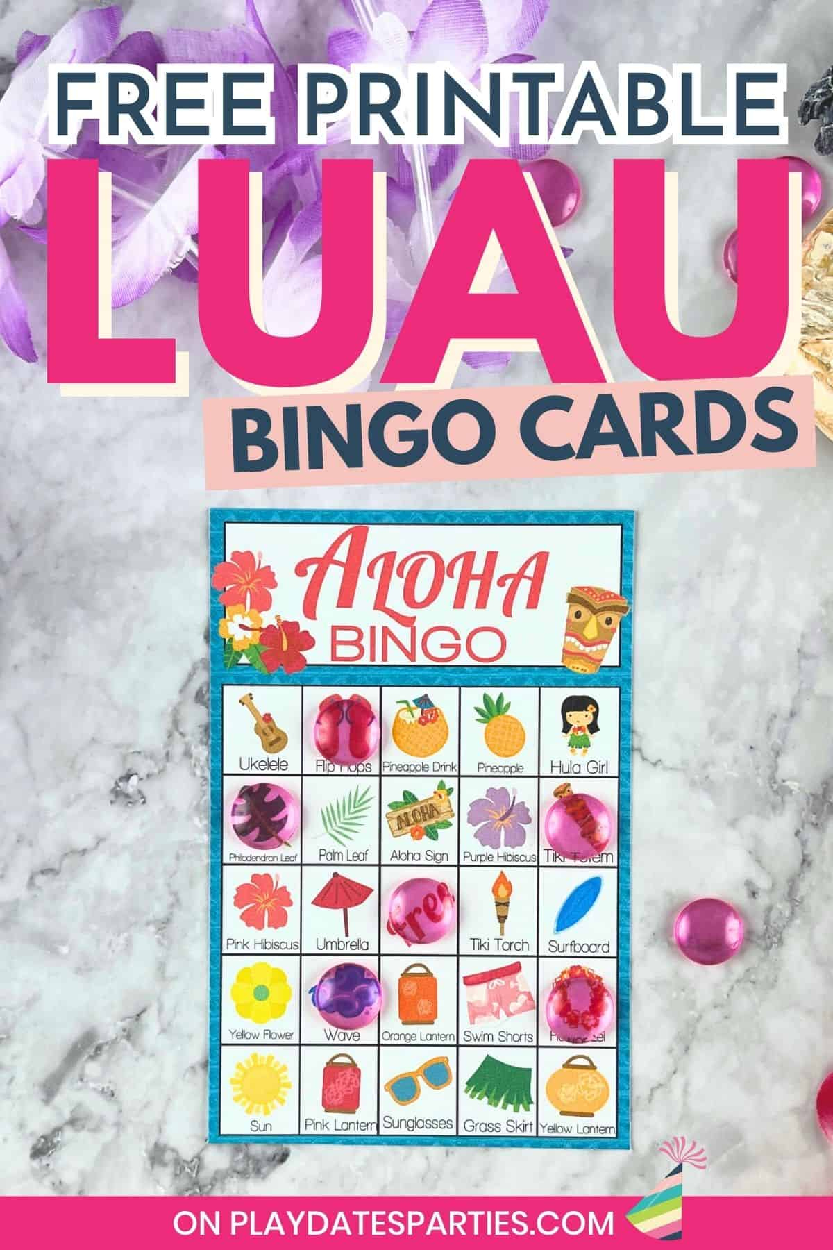 Free Printable Luau Bingo Cards inside Free Printable Hawaiian Bingo Cards