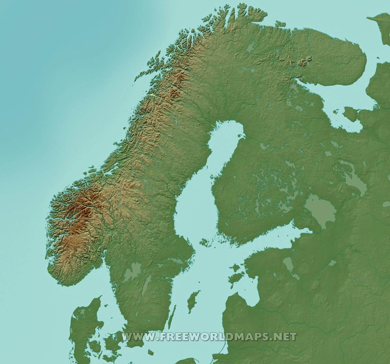 Free Printable Maps Of Scandinavia intended for Free Printable Map of Scandinavia