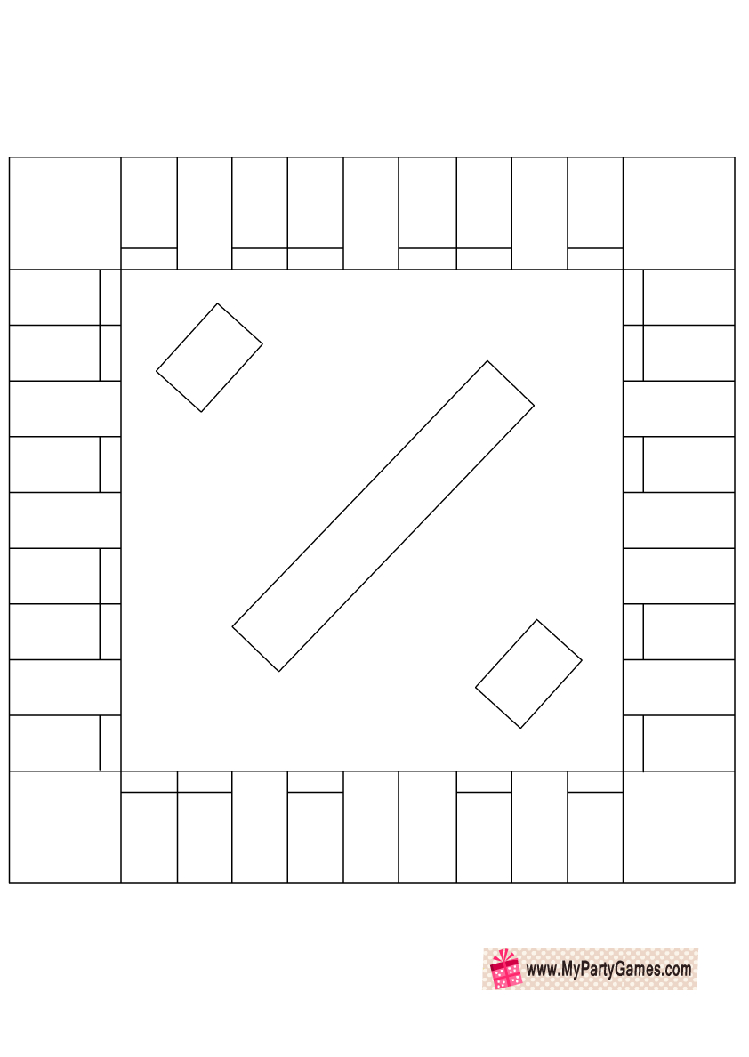 Free Printable Monopoly Like Board Template And Play Money with regard to Free Printable Monopoly Board Template