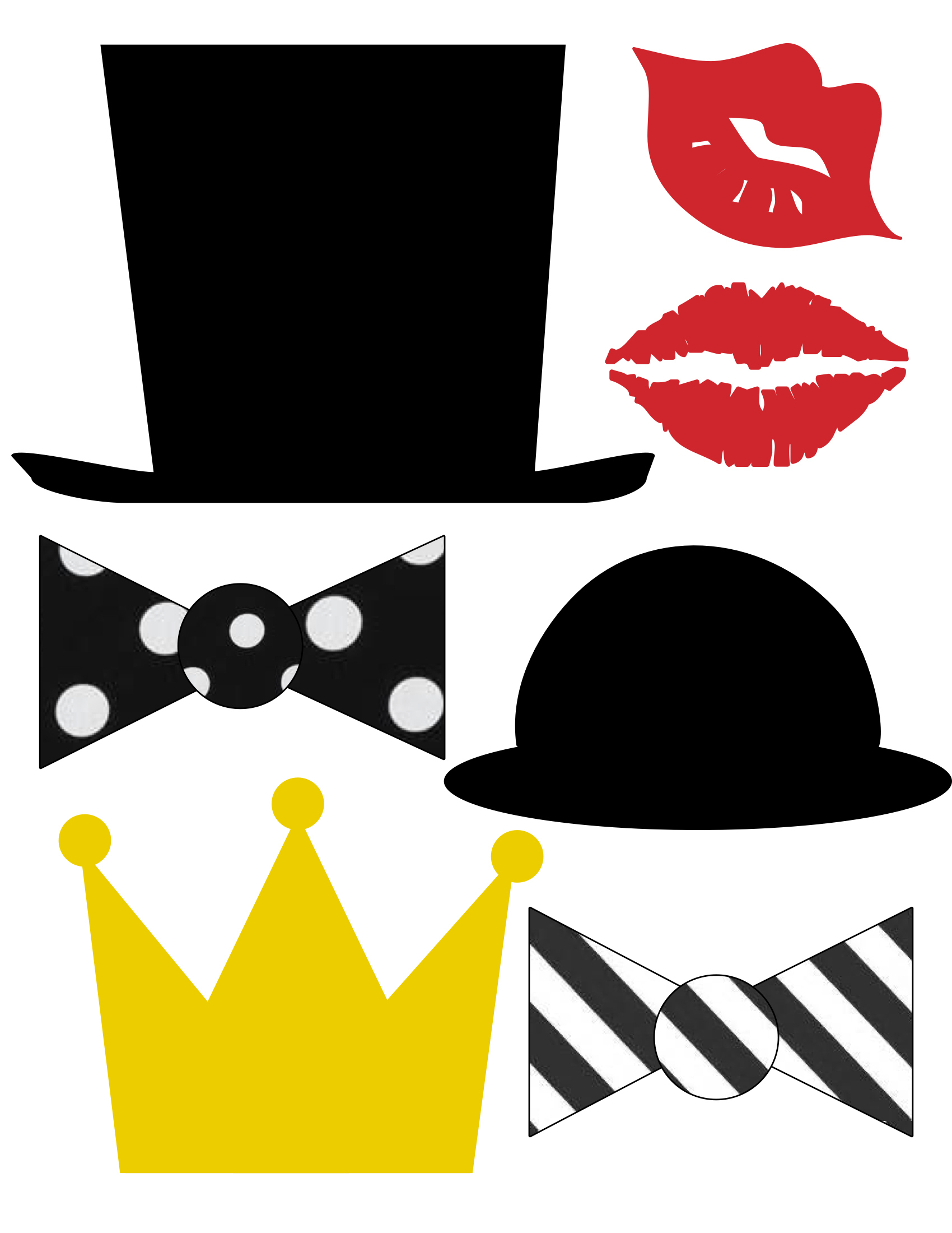 Free Printable Photo Booth Props - Paper Trail Design for Free Photo Booth Props Printable