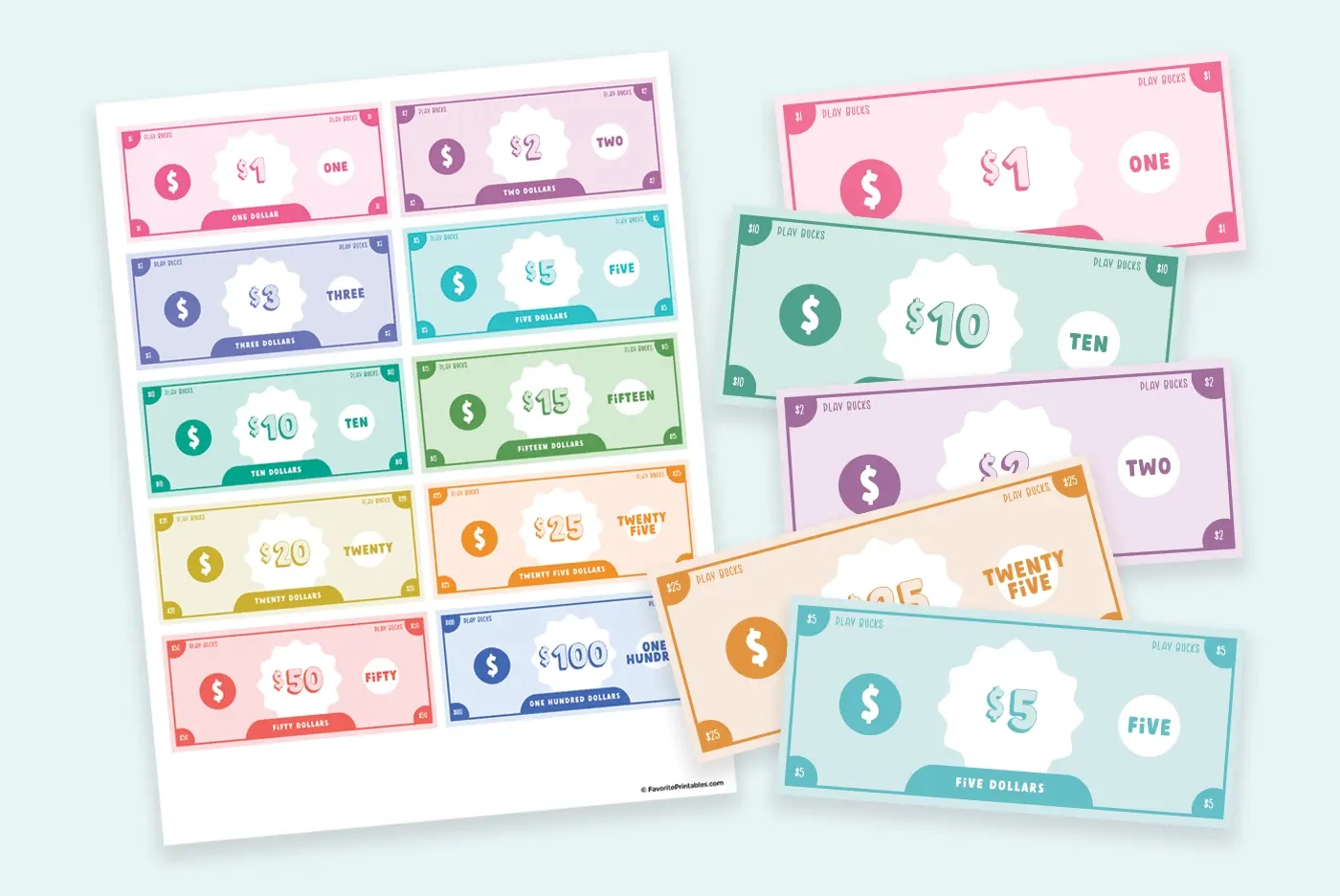 Free Printable Play Money For Kids - Favorite Printables intended for Free Play Money Template