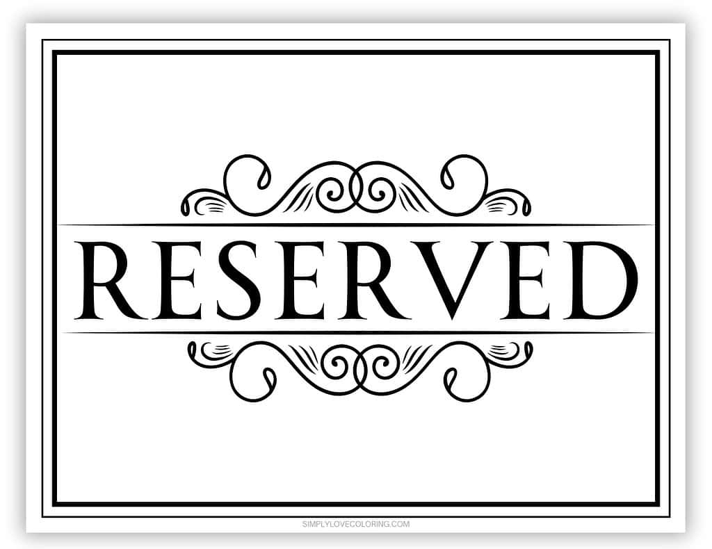 Free Printable Reserved Sign (Free Pdf Download) - Simply Love within Free Printable Reserved Signs