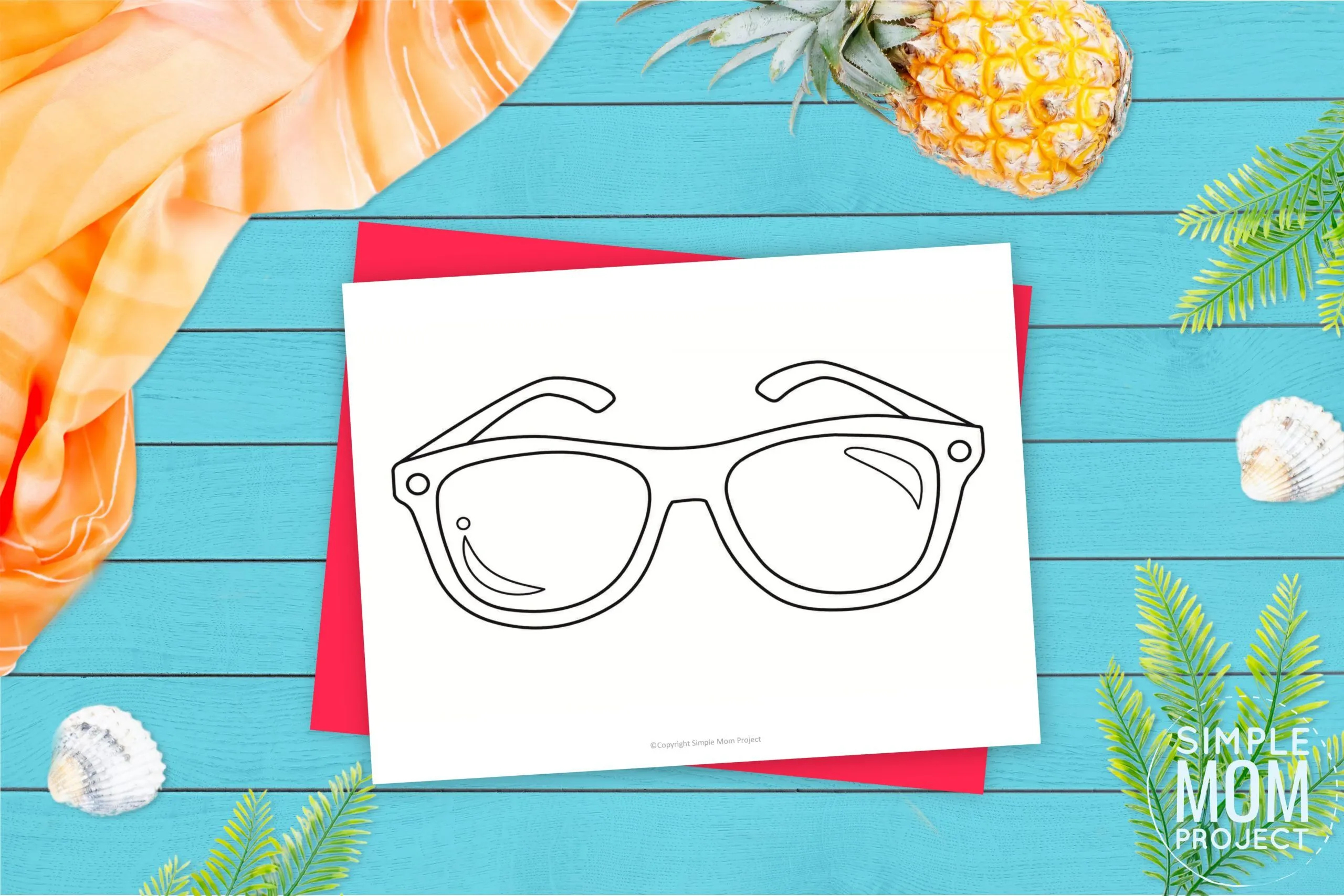Free Printable Sunglasses Template – Simple Mom Project in Free Printable Sunglasses Pattern