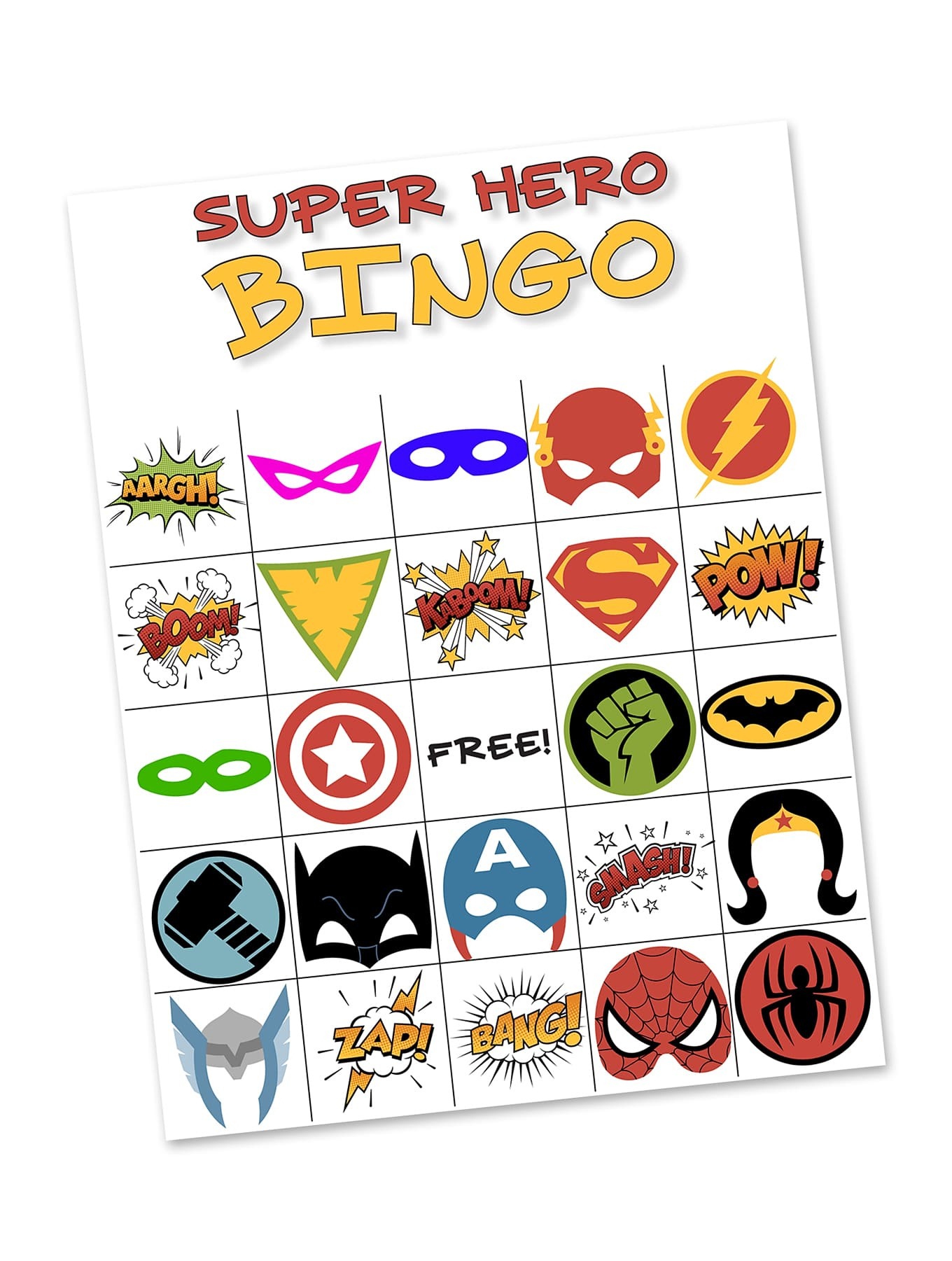 Free Printable Super Hero Bingo Party regarding Superhero Bingo Free Printable