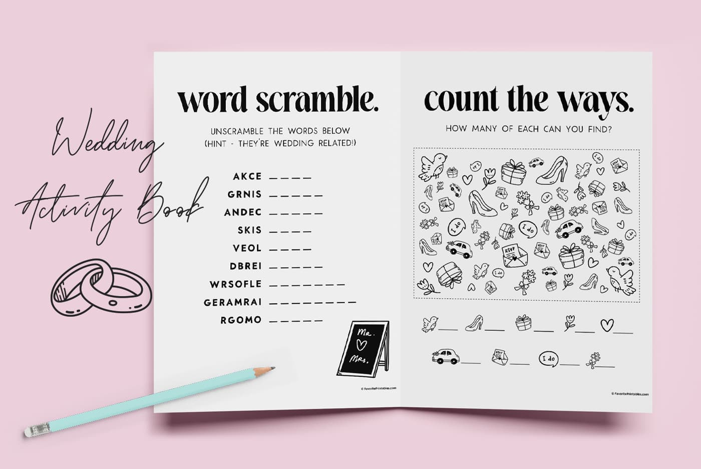 Free Printable Wedding Activity Book For Kids - Favorite Printables regarding Free Activity Book Printable