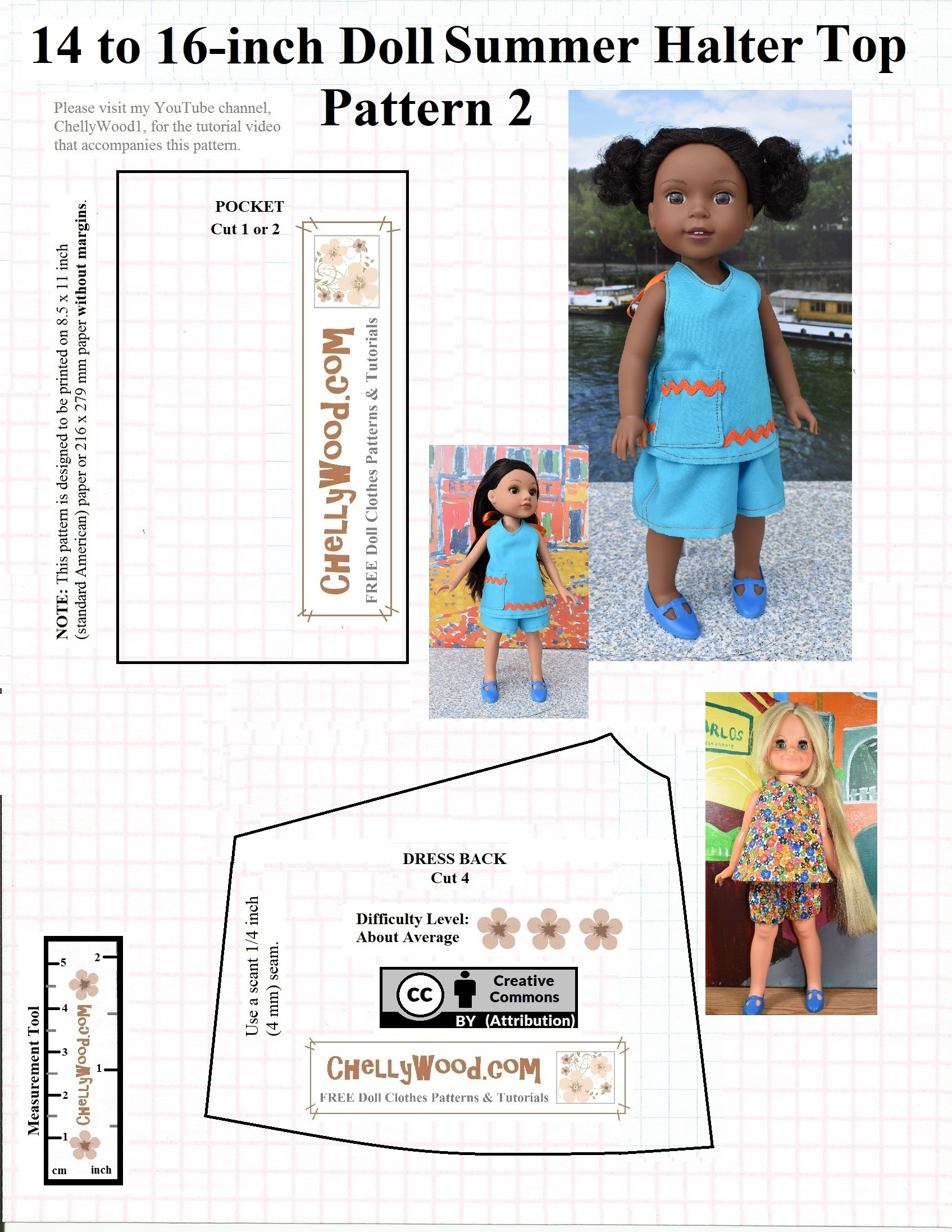 Free #Sewing #Patterns For 14″, 15″ And 16″ #Dolls @ Chellywood with regard to Free Printable 16 Inch Doll Clothes Patterns