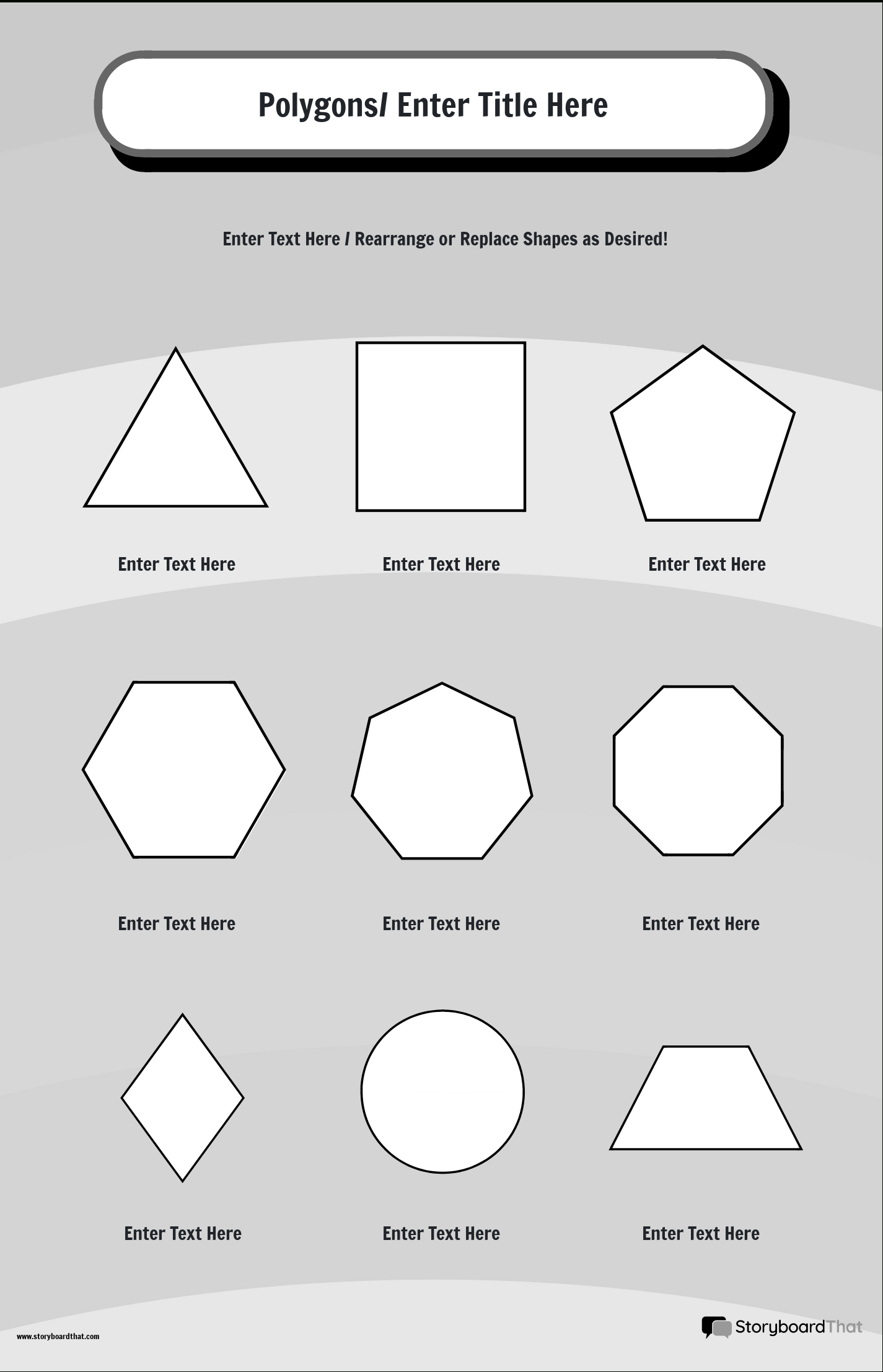 Free Shapes Posters For Classrooms | Storyboard That intended for Free Printable 2D Shape Posters