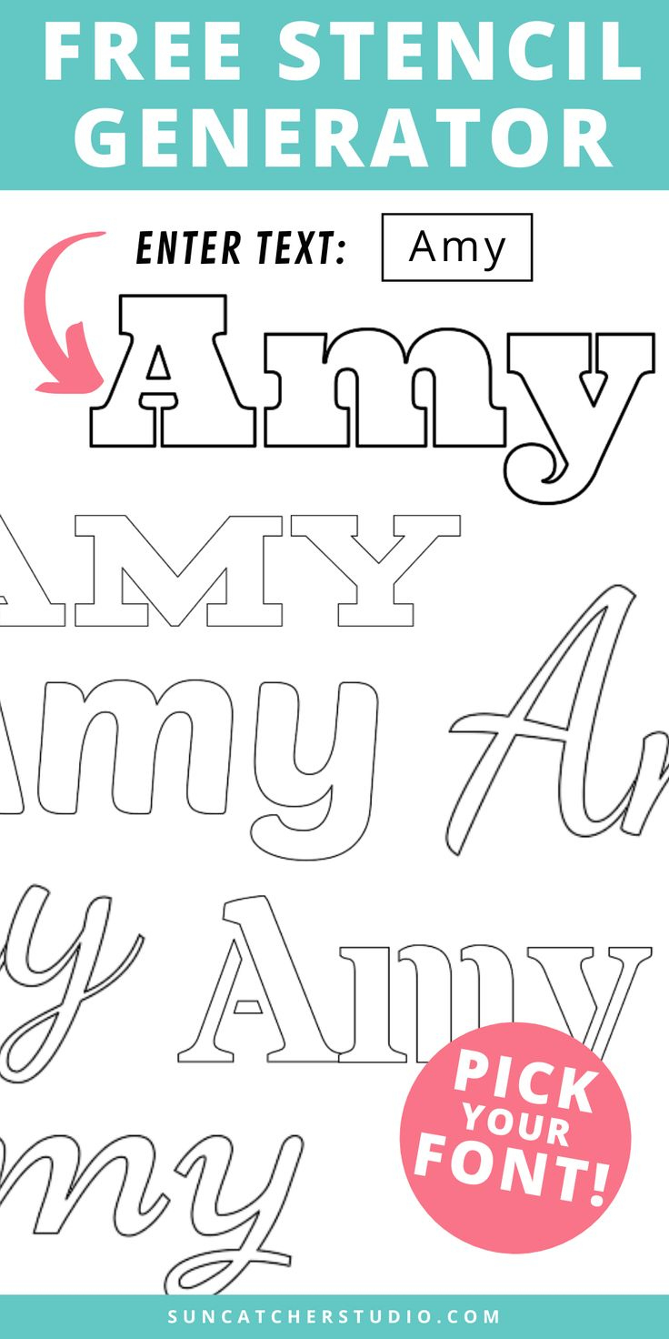 Free Stencil Maker: Online Calligraphy Generator throughout Free Online Printable Stencil Maker