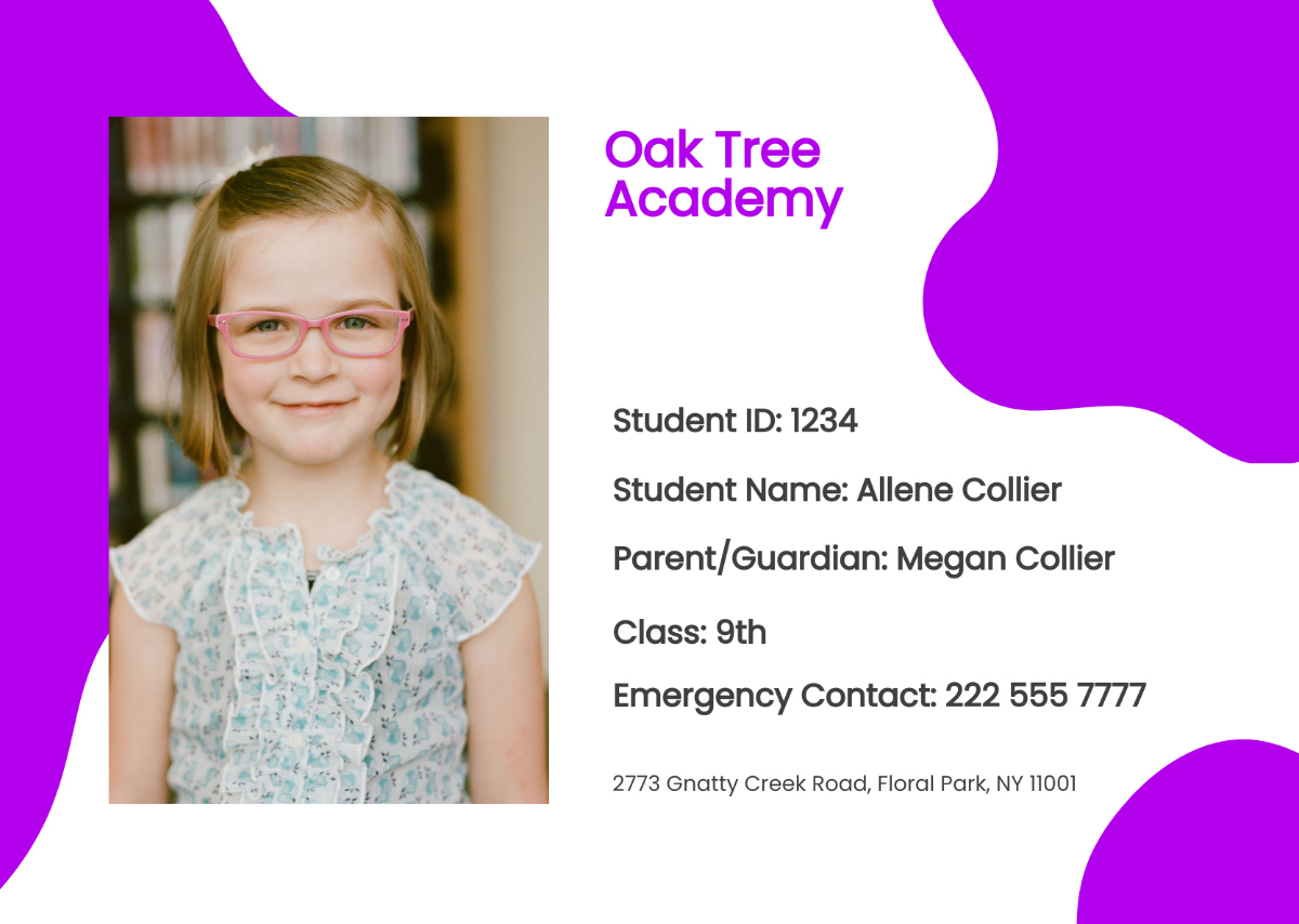 Free Student Info Card Template To Edit Online regarding Free Printable Student Information Cards